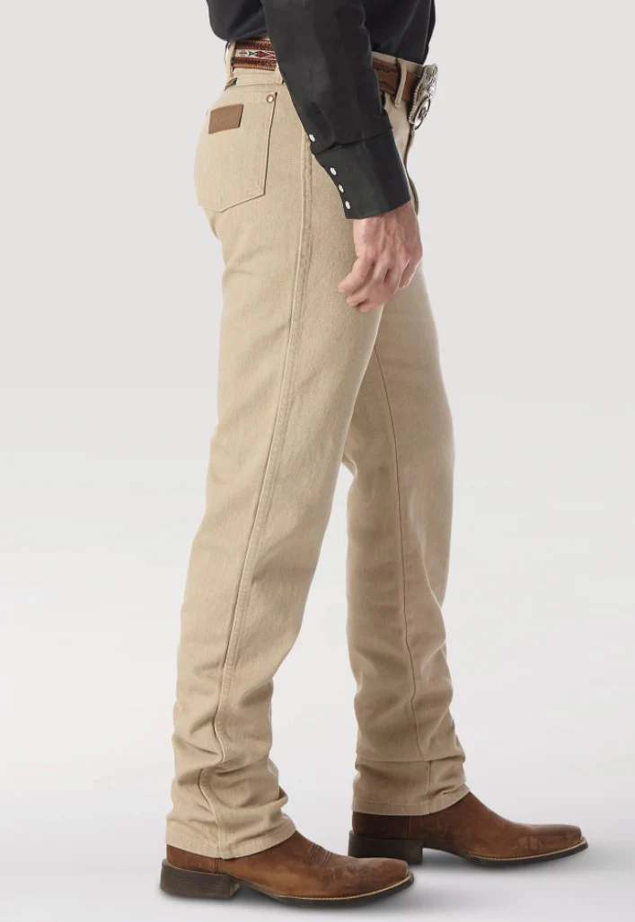 WRANGLER COWBOY CUT ORIGINAL FIT JEAN IN PREWASHED TAN - Image 4