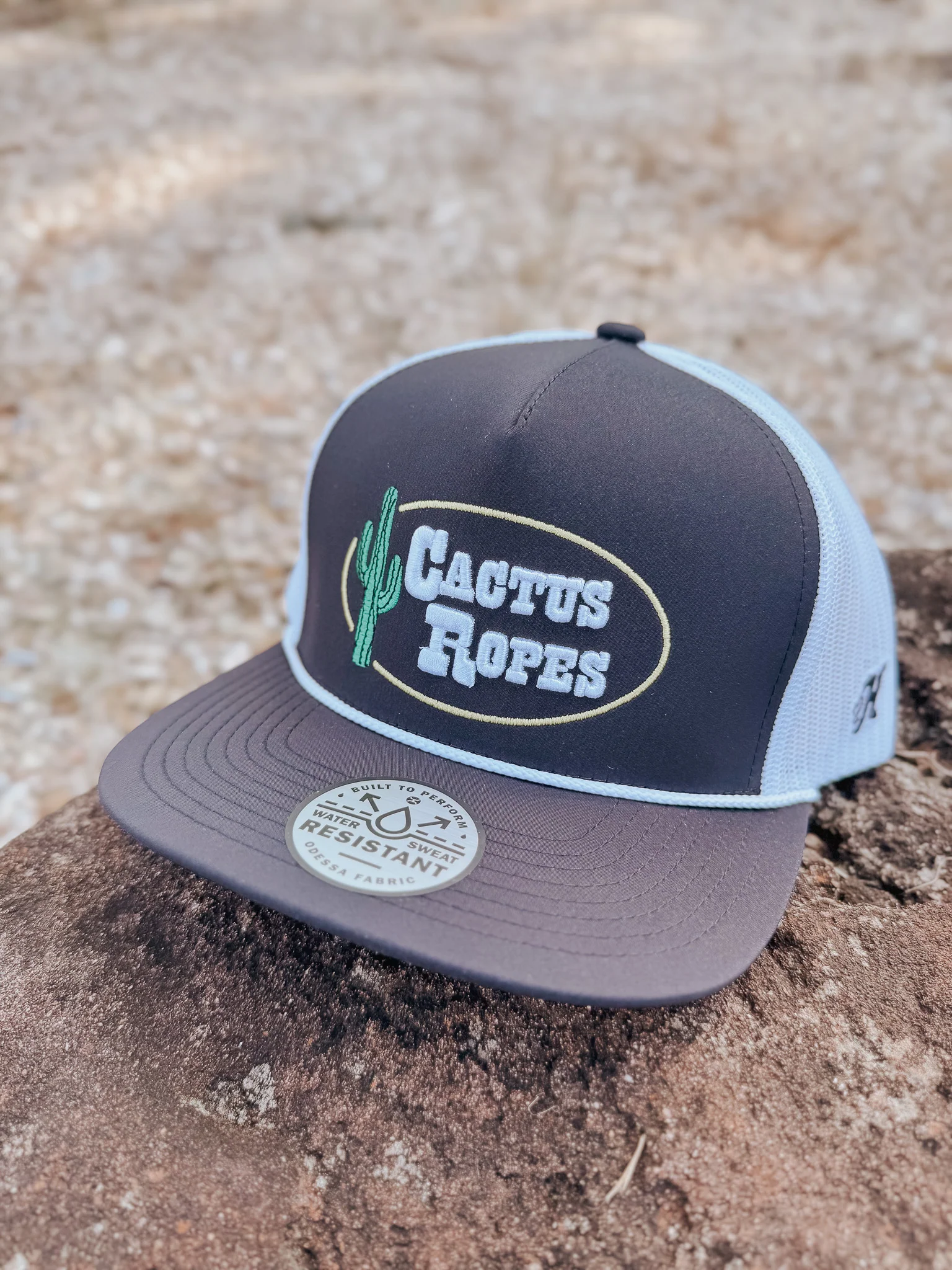 Cactus Ropes Hat Black/White w/Stitching - Image 3