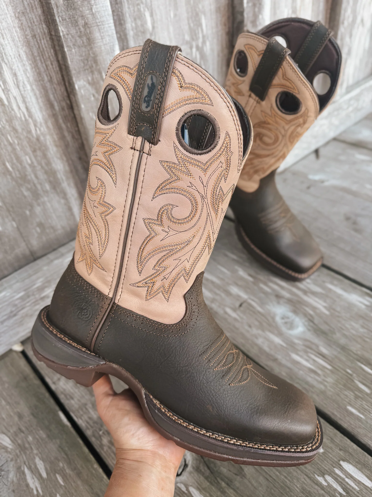 Men's Durango Rebel with InsulKul™ Western Boots in Coffee/Bone - Image 3