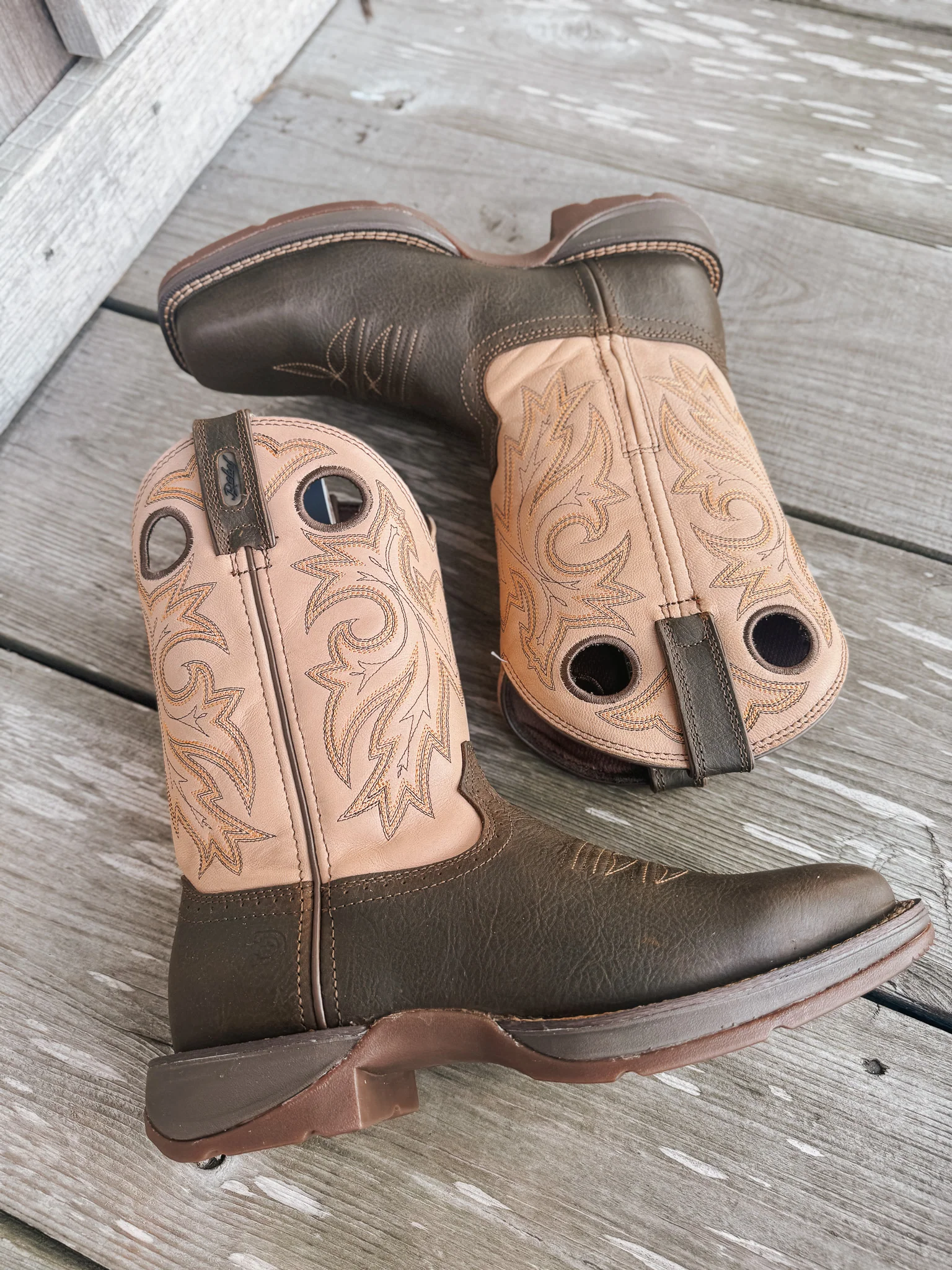 Men's Durango Rebel with InsulKul™ Western Boots in Coffee/Bone - Image 5