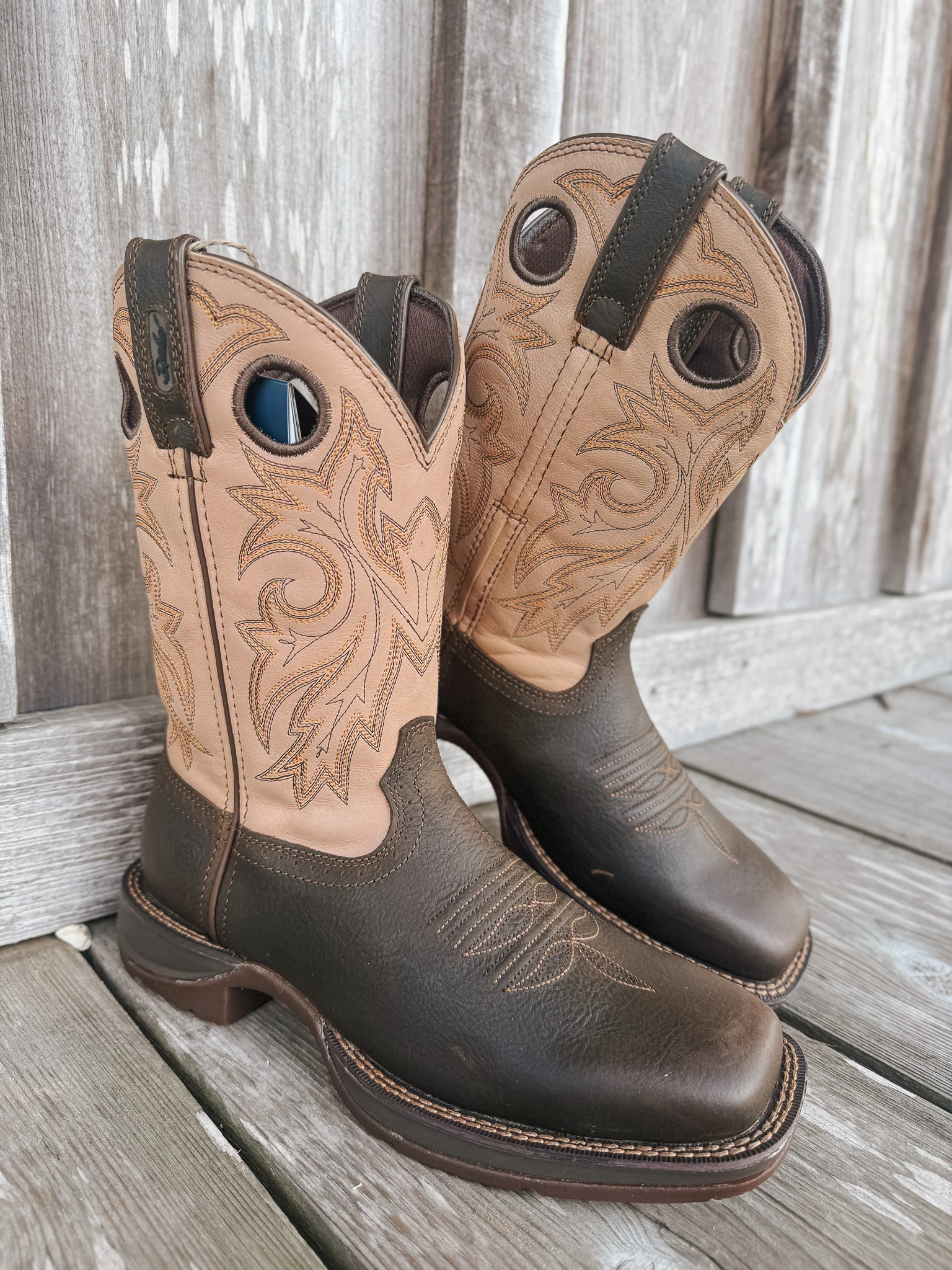 Men's Durango Rebel with InsulKul™ Western Boots in Coffee/Bone - Image 8