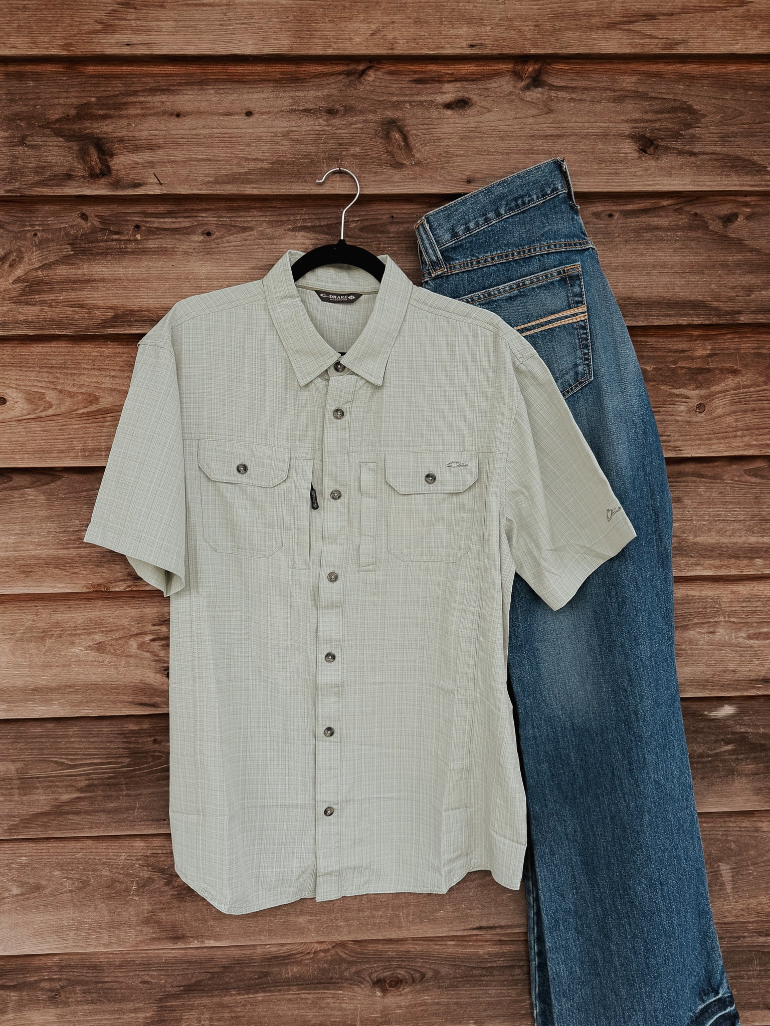 Drake Men's Wingshooter Trey Cross Hatch Short Sleeve Shirt - Image 4
