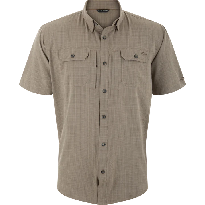 Drake Men's Wingshooter Trey Cross Hatch Short Sleeve Shirt -TWK - Image 2