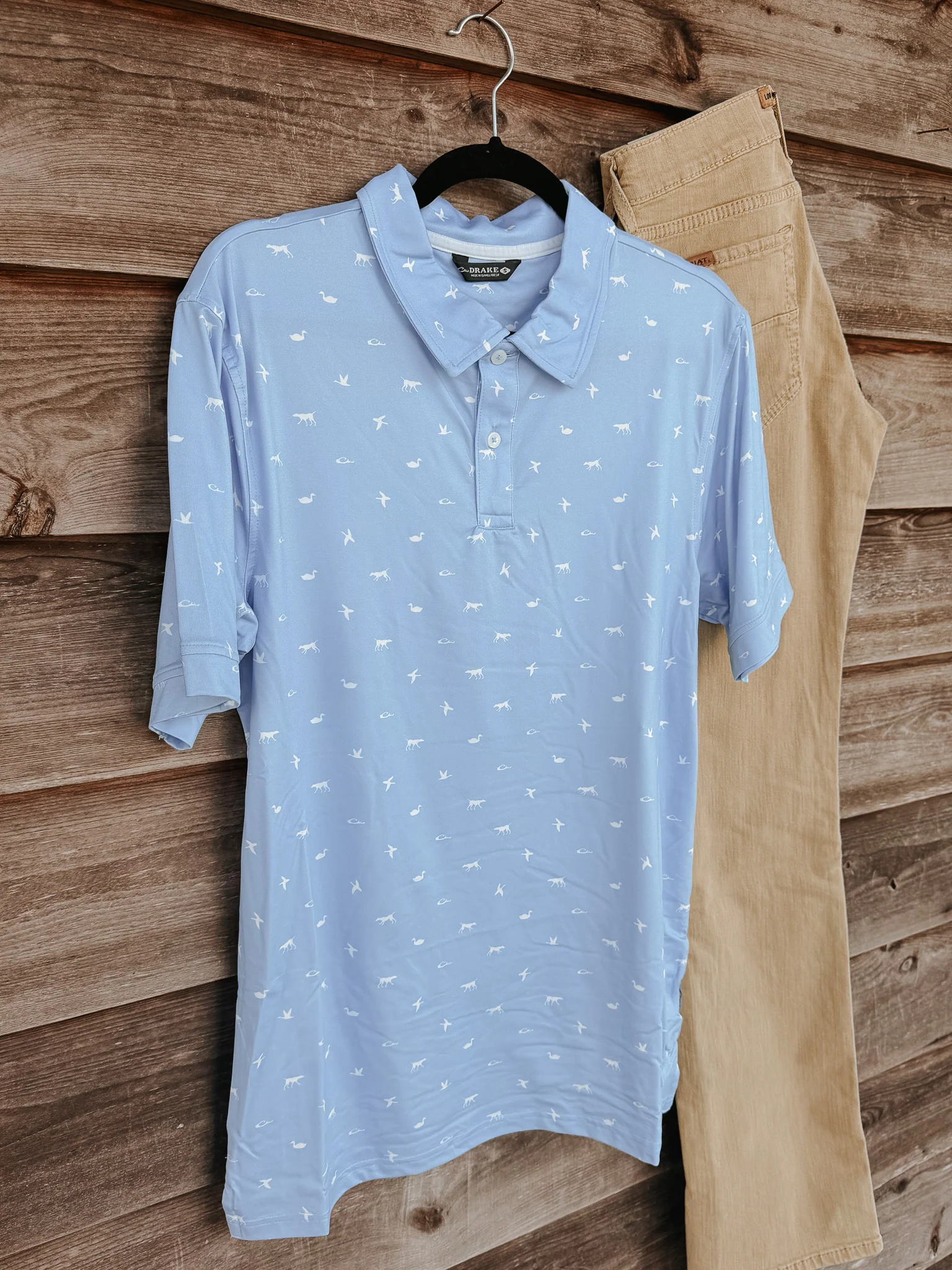 Men's Drake Performance Print Polo in Open Air - Image 3