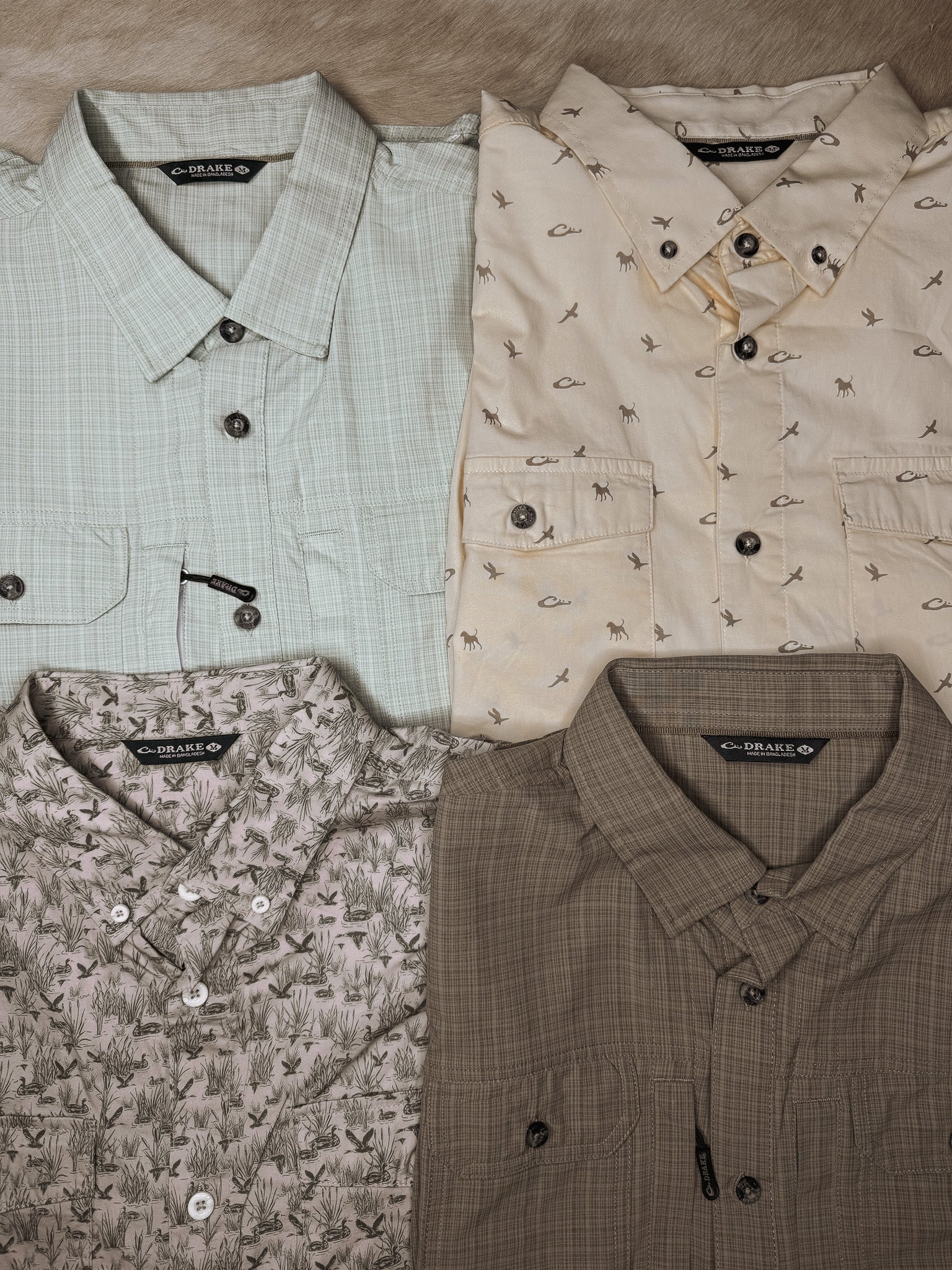 Drake Men's Cotton Marsh Print Short Sleeve Shirt - Image 10