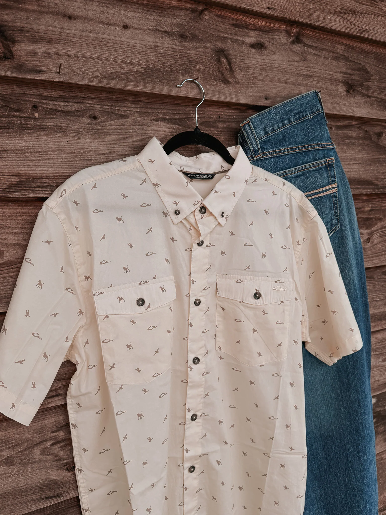 Drake Men's Cotton DDD Print Short Sleeve Shirt - Image 2