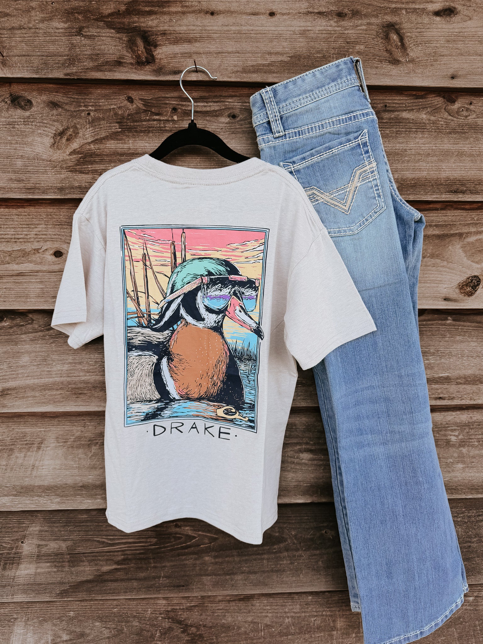 Drake Youth Sunset Duck T-Shirt