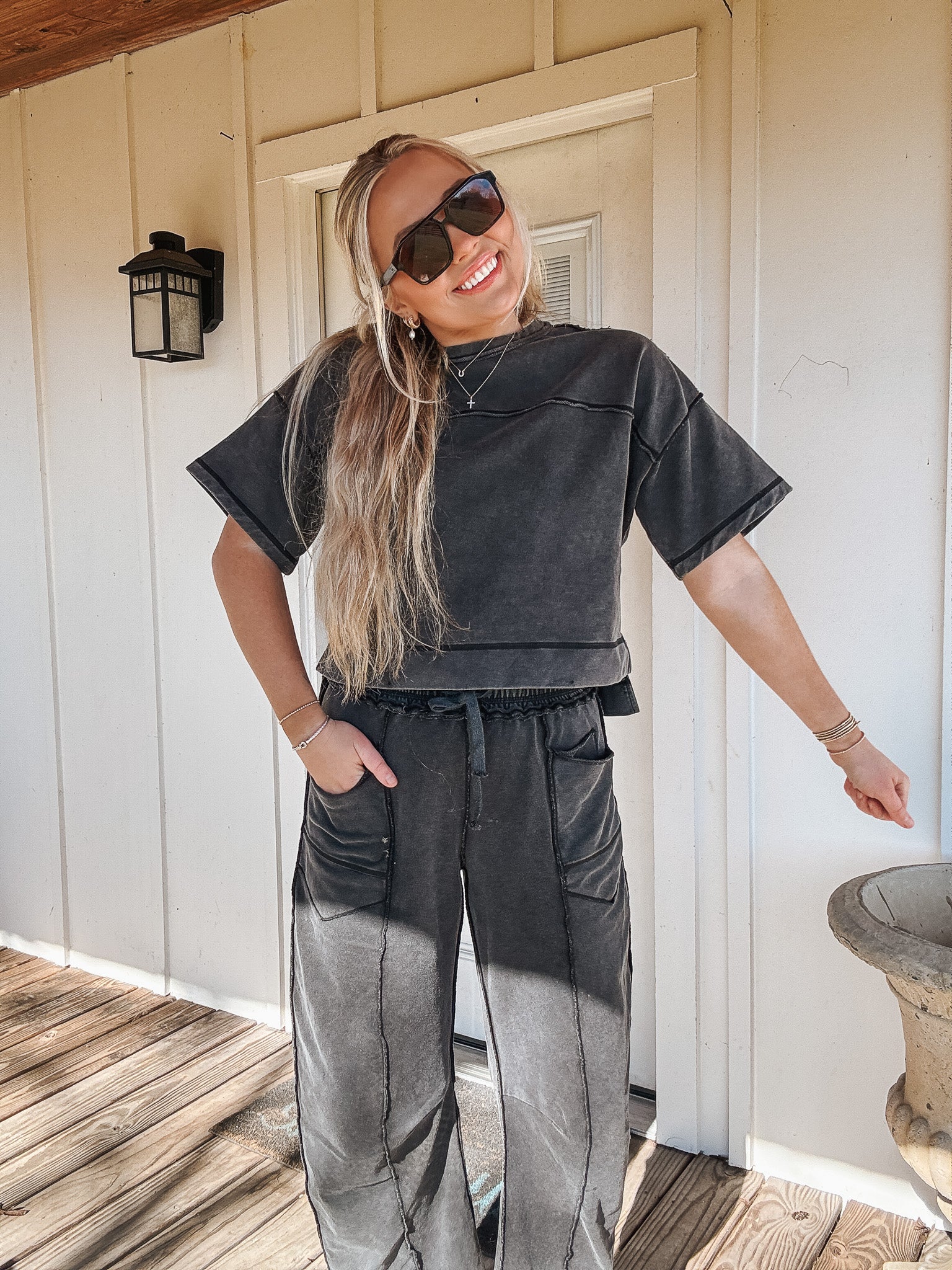Simple Statement Set in Washed Black - Image 7