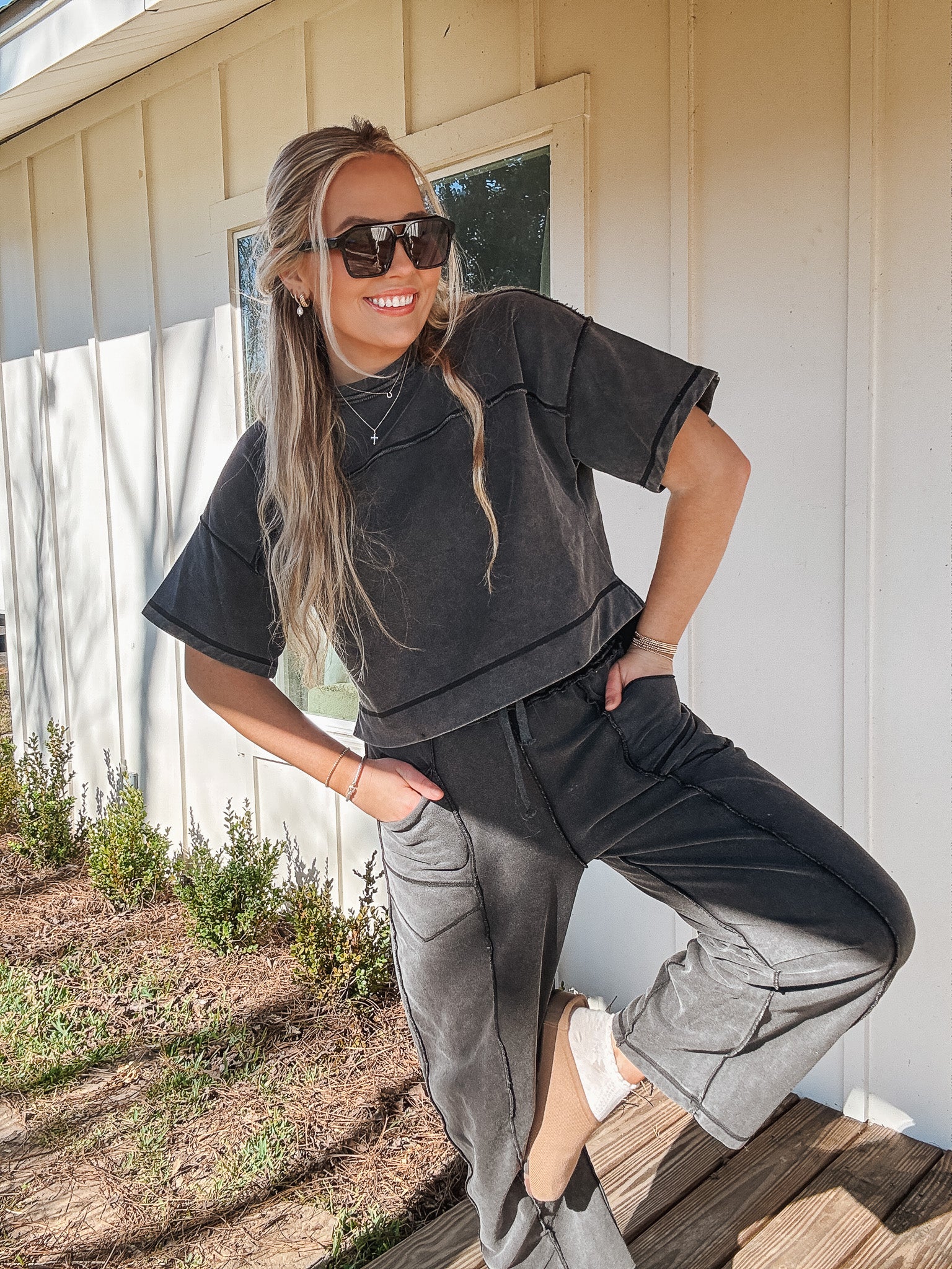 Simple Statement Set in Washed Black - Image 8