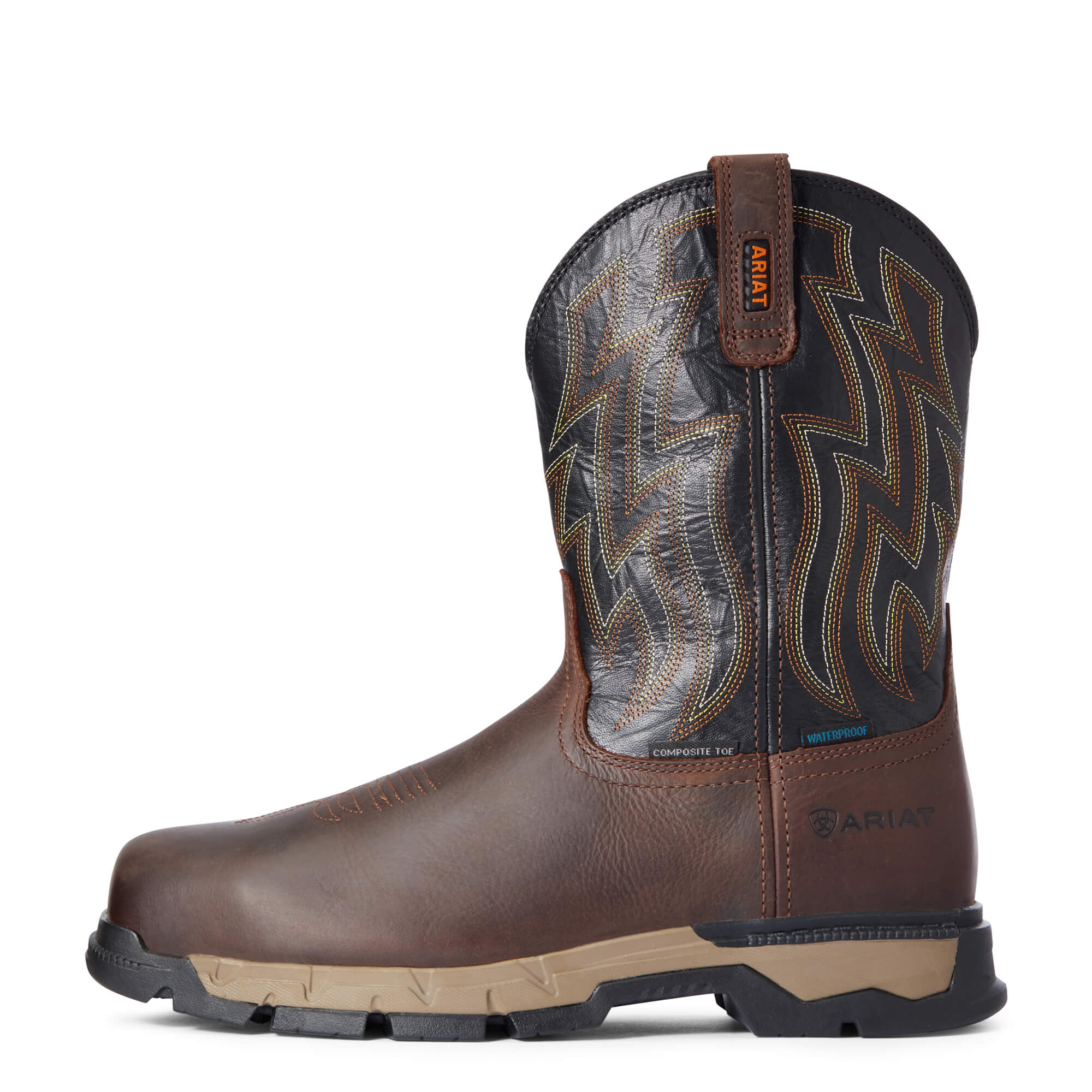 MEN'S ARIAT REBAR FLEX WATERPROOF COMPOSITE TOE WORK BOOT - Image 6