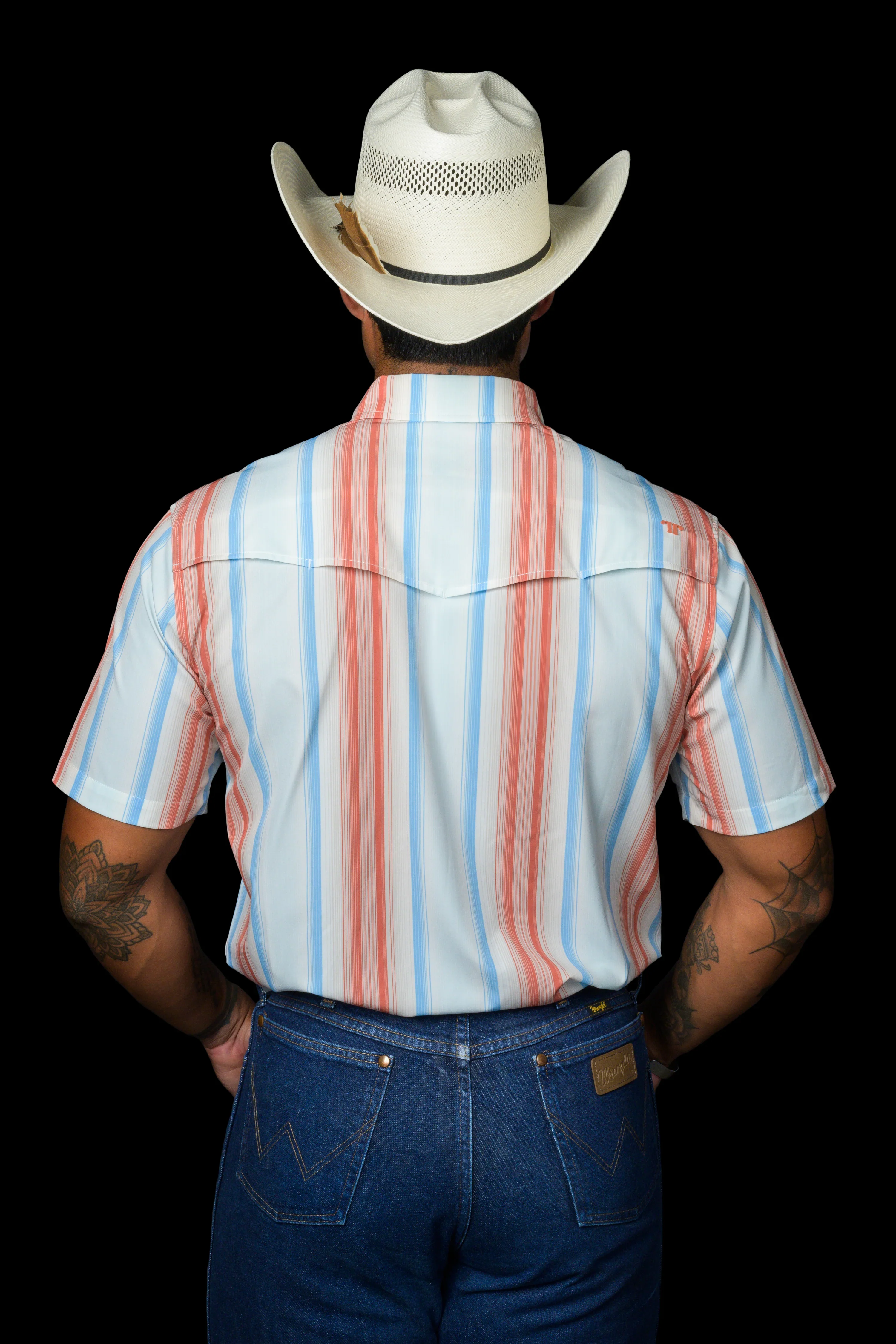 Ferrell The Harrison in Salmon - Short Sleeve Snap Shirt - Image 3