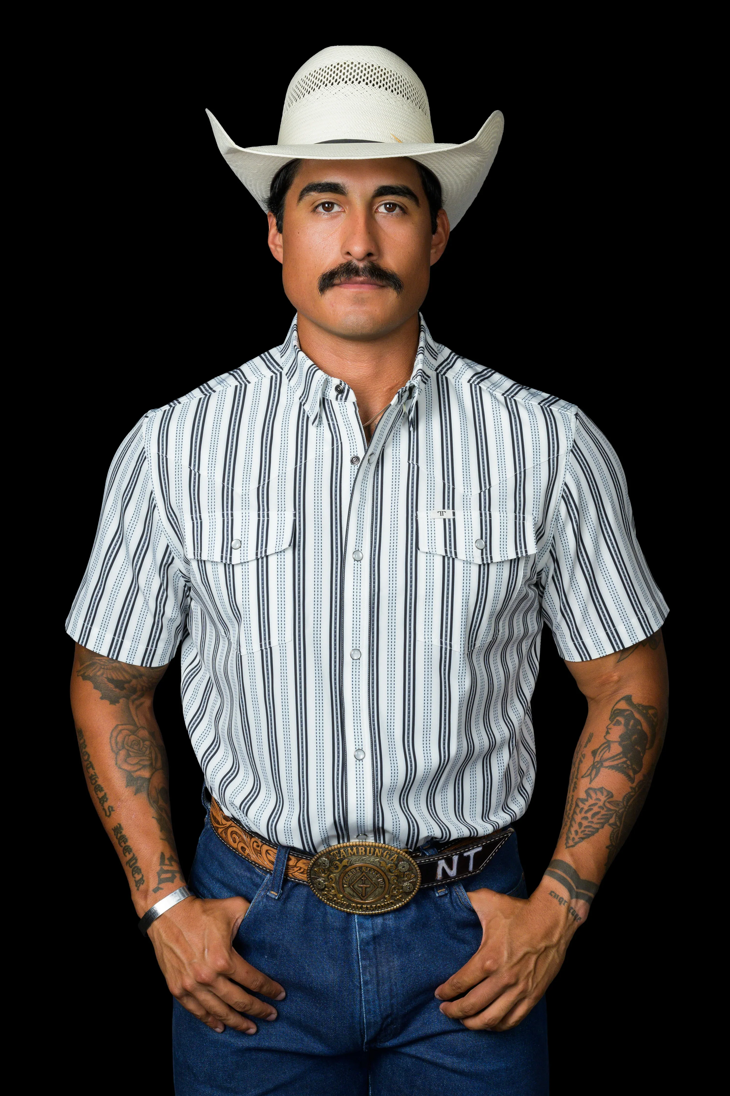 Ferrell The Jake in White - Short Sleeve Snap Shirt - Image 3
