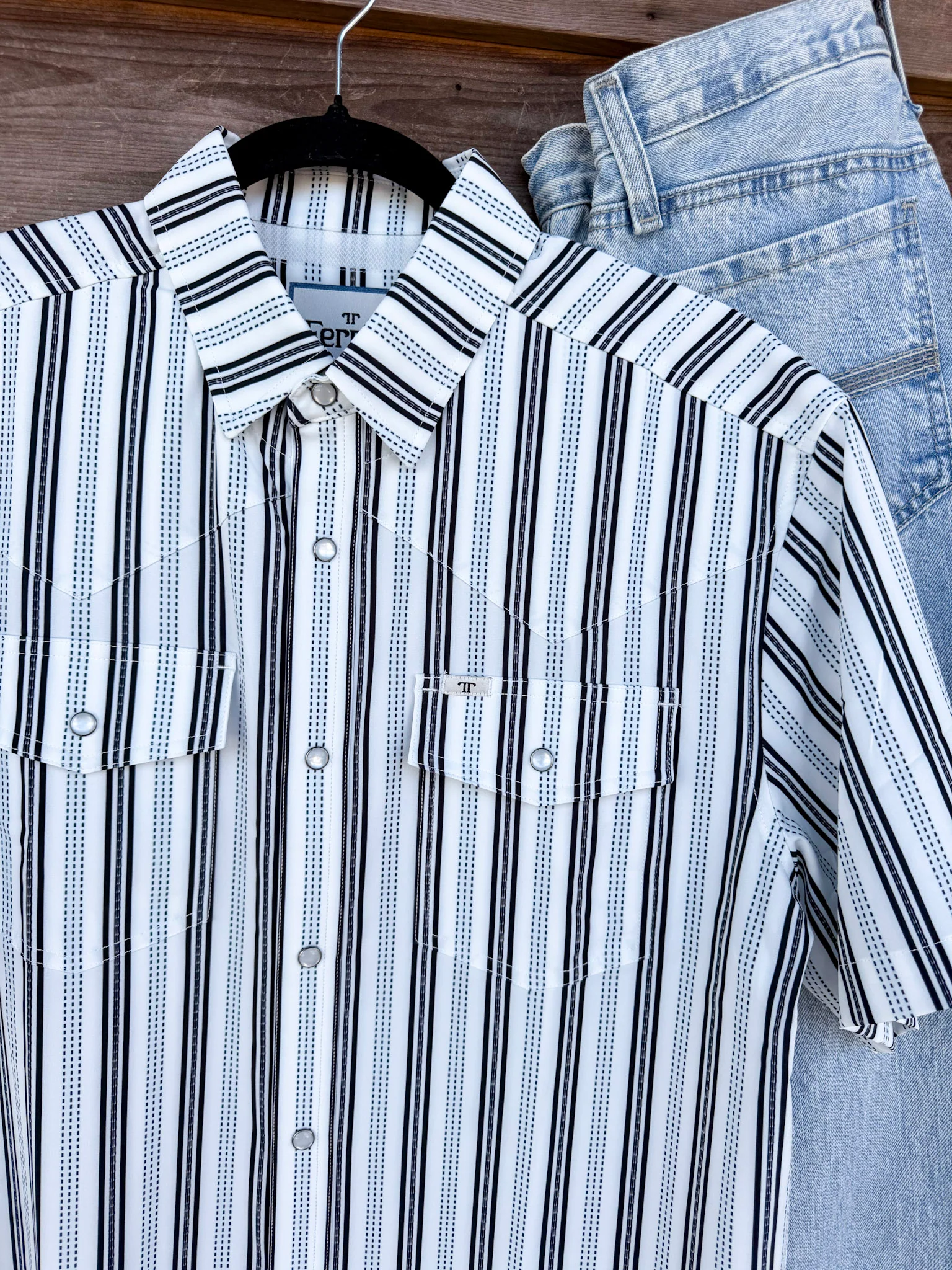Ferrell The Jake in White - Short Sleeve Snap Shirt - Image 5
