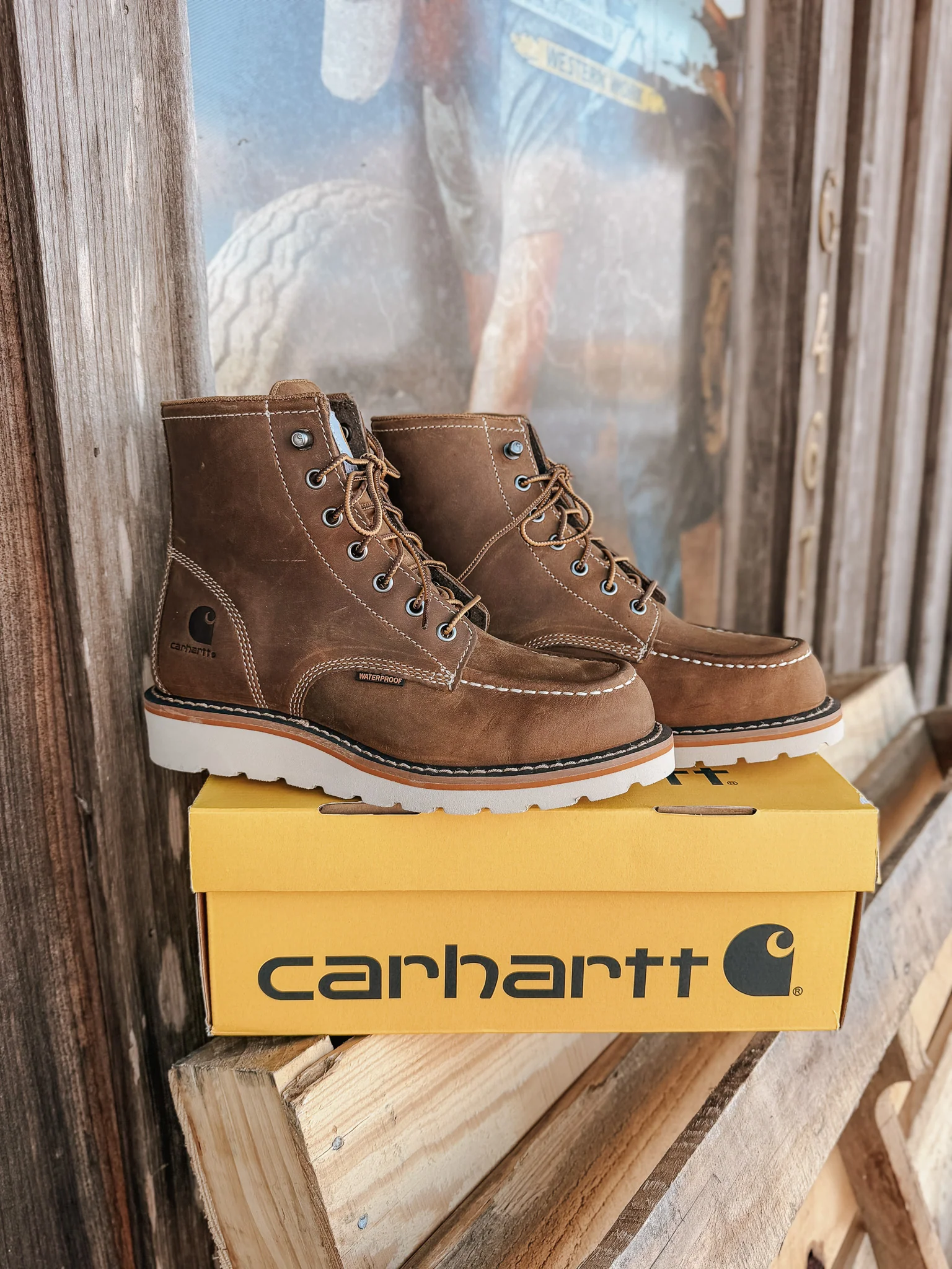 Women's Carhartt 6" Wedge Moc Toe Waterproof Boots - Image 6