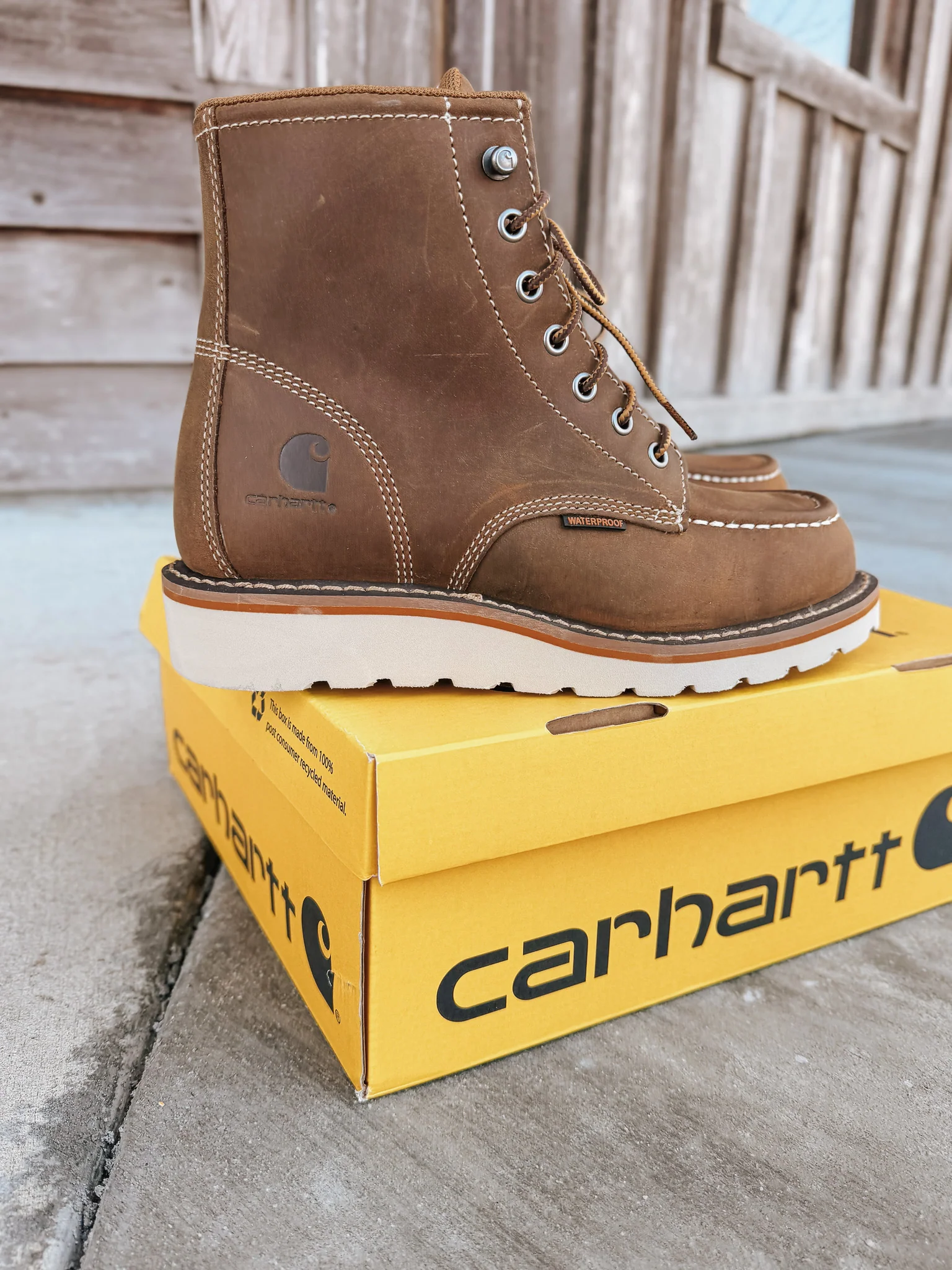 Women's Carhartt 6" Wedge Moc Toe Waterproof Boots - Image 7