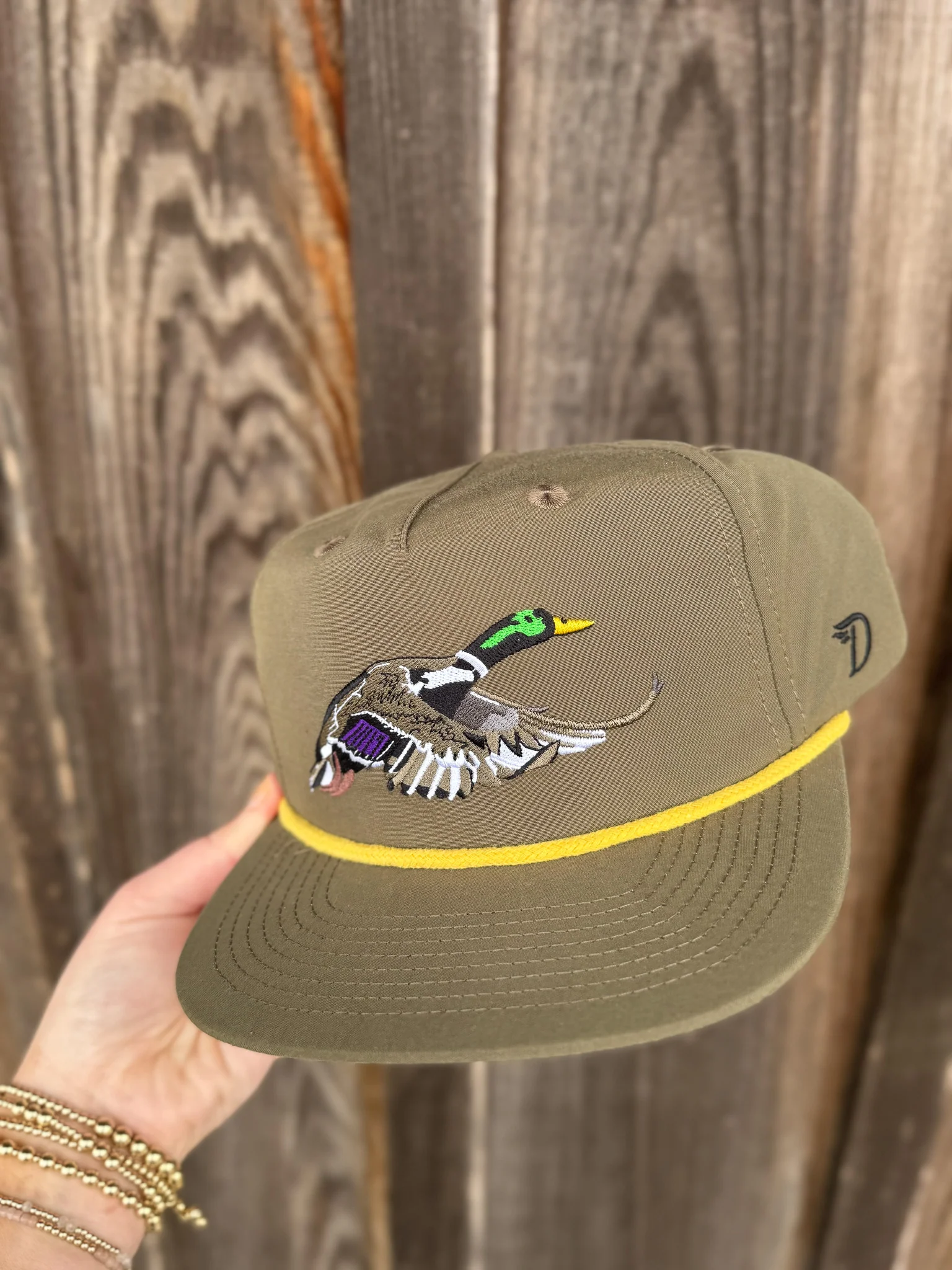 Men's Duck Camp Mallard Hat in Military Green - Image 10