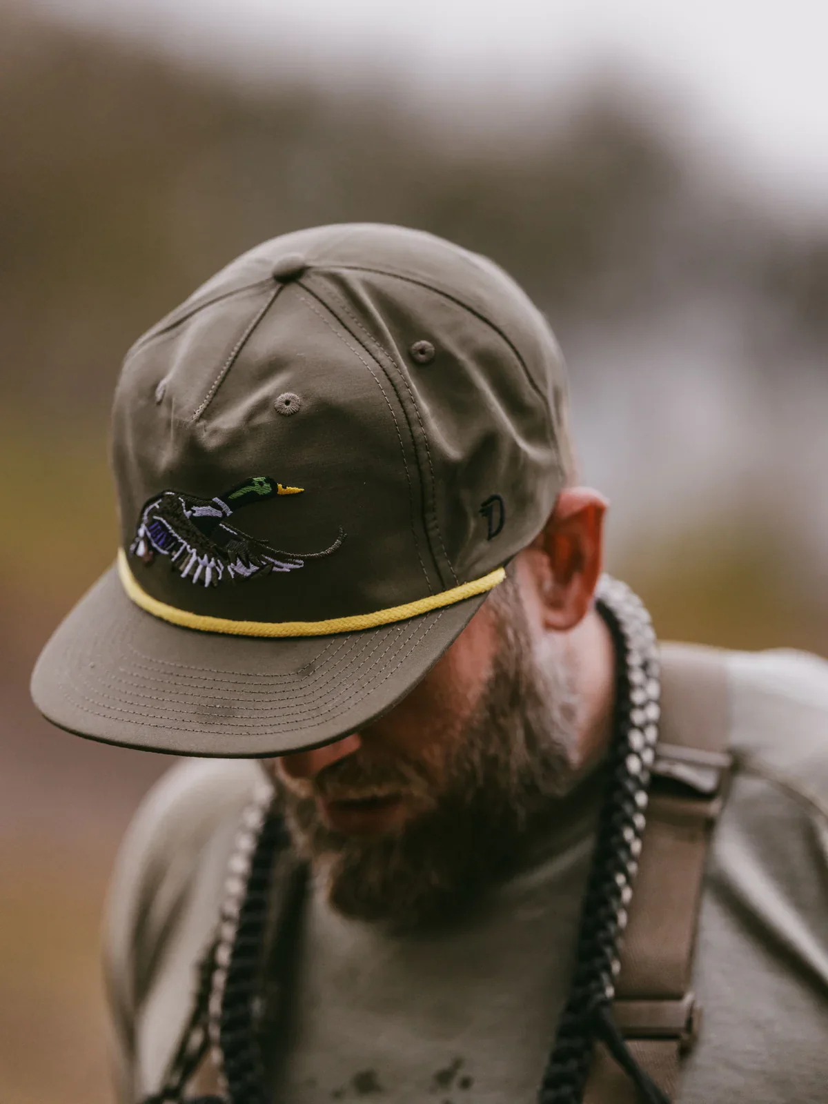 Men's Duck Camp Mallard Hat in Military Green - Image 3