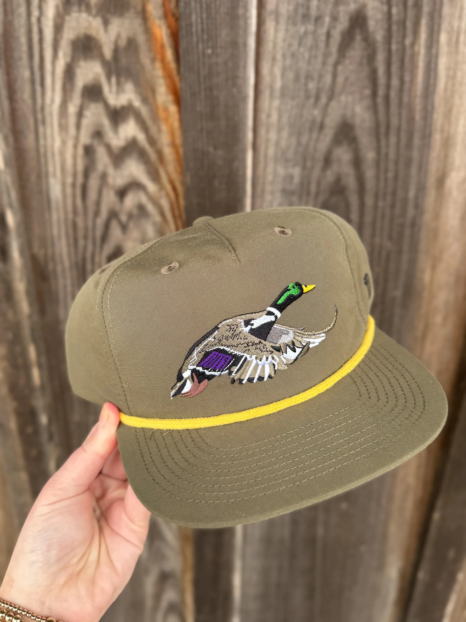 Men's Duck Camp Mallard Hat in Military Green - Image 9