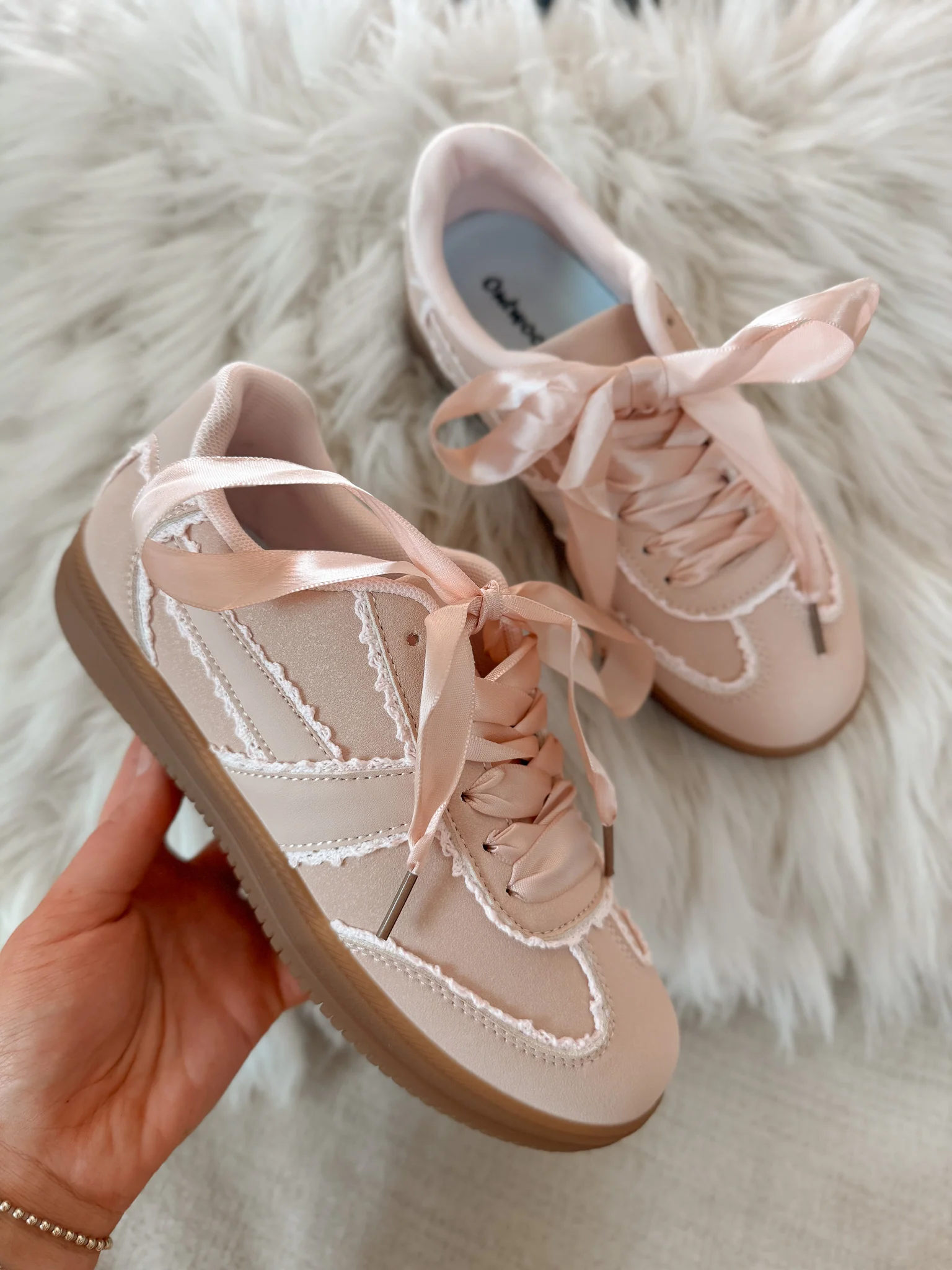 Step Ahead Sneakers in Light Pink