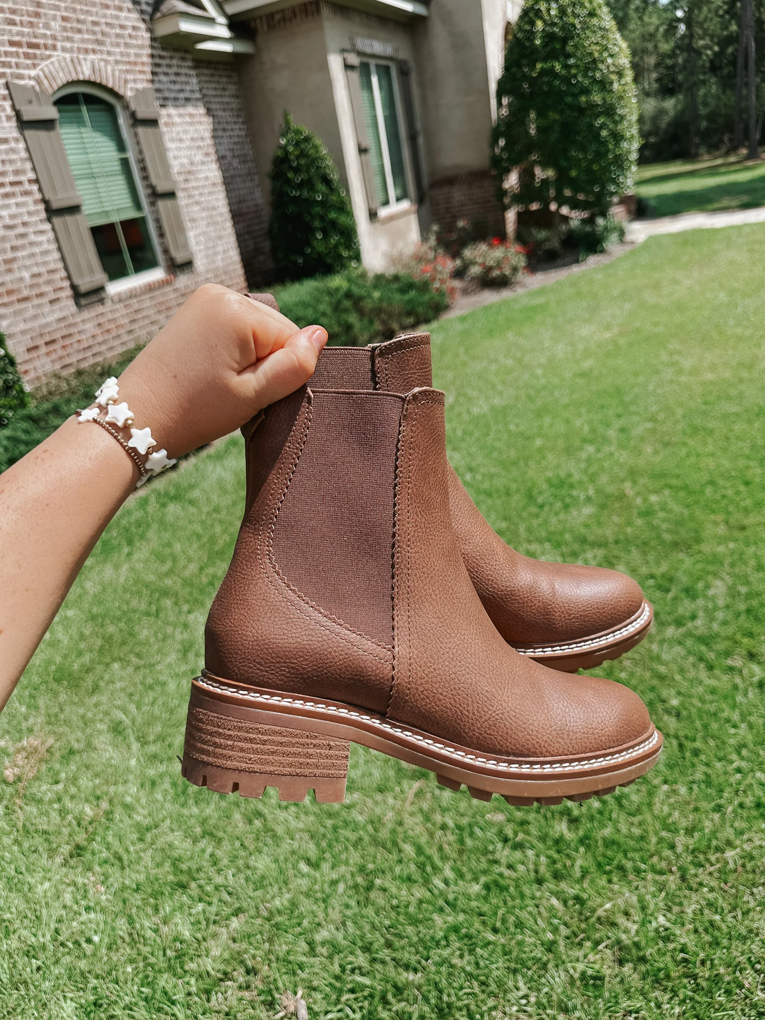 Autumn Hues Brown Leather Bootie - Image 2