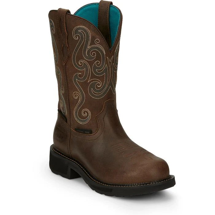 Justin Women's TASHA 11" STEEL TOE WATERPROOF WORK BOOT - Image 2