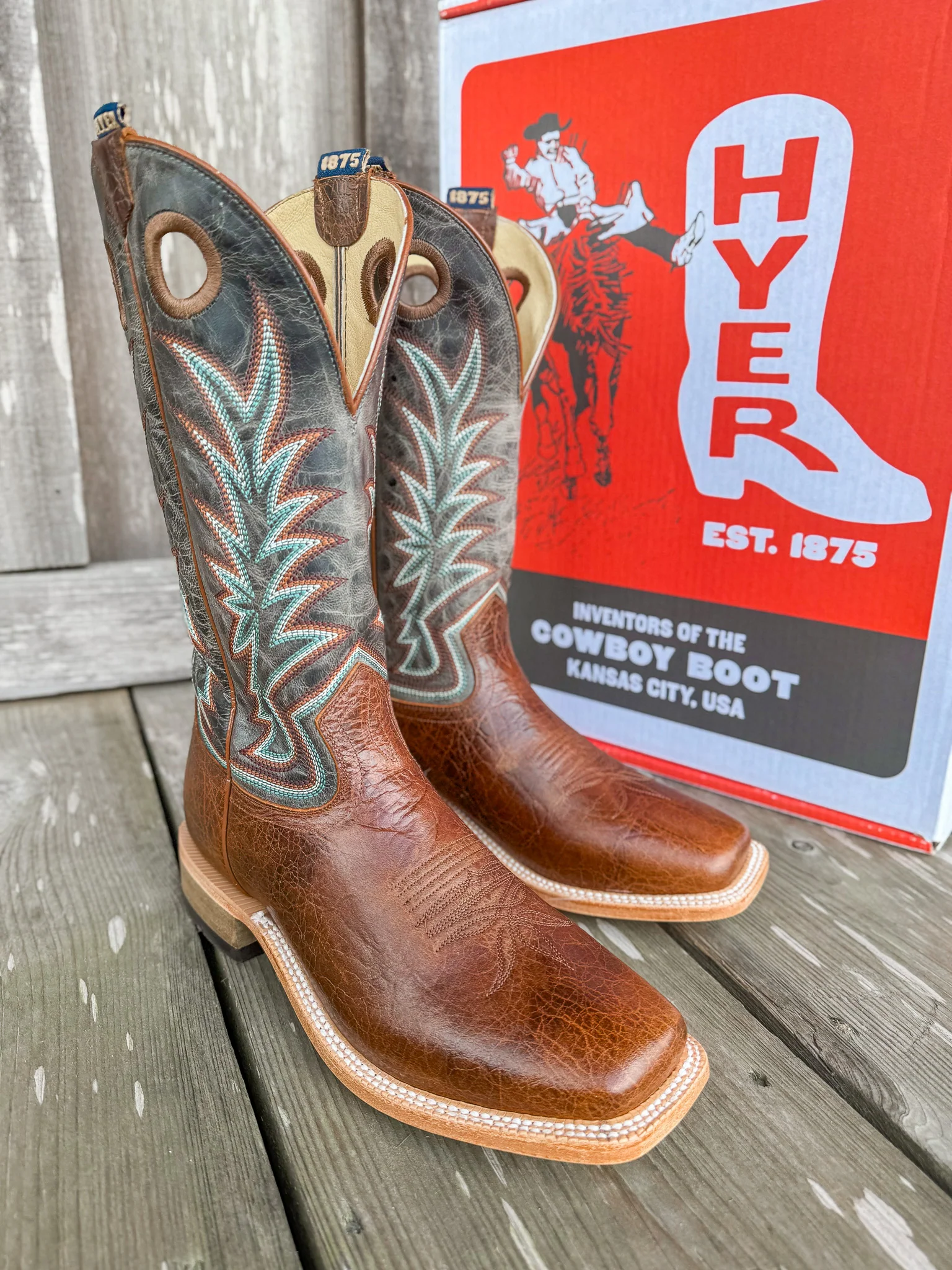 Men's Hyer Walton Slate Grey Goat Boots - Image 4