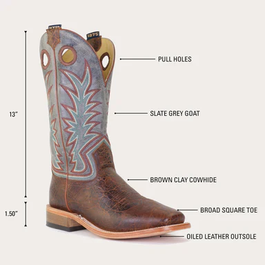 Men's Hyer Walton Slate Grey Goat Boots - Image 8