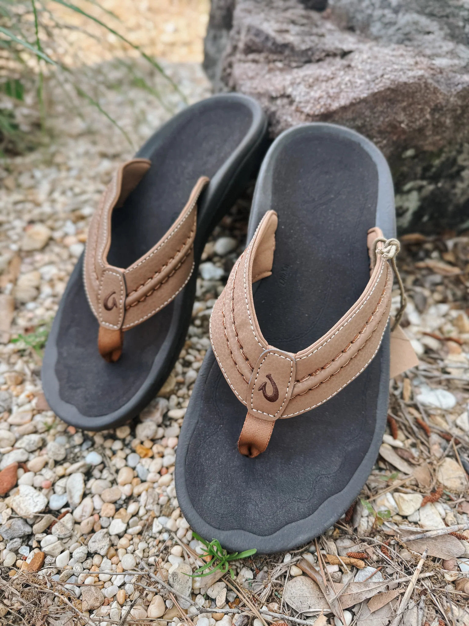 Men's Olukai Hokua Tan Sandals - Image 9