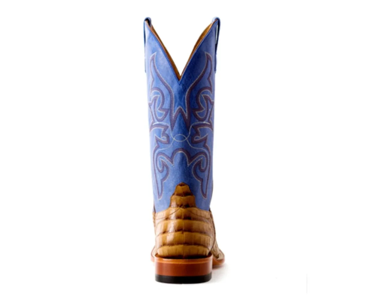 Men's Horse Power Caiman Print Blue Sinsation Western Boots - Image 13