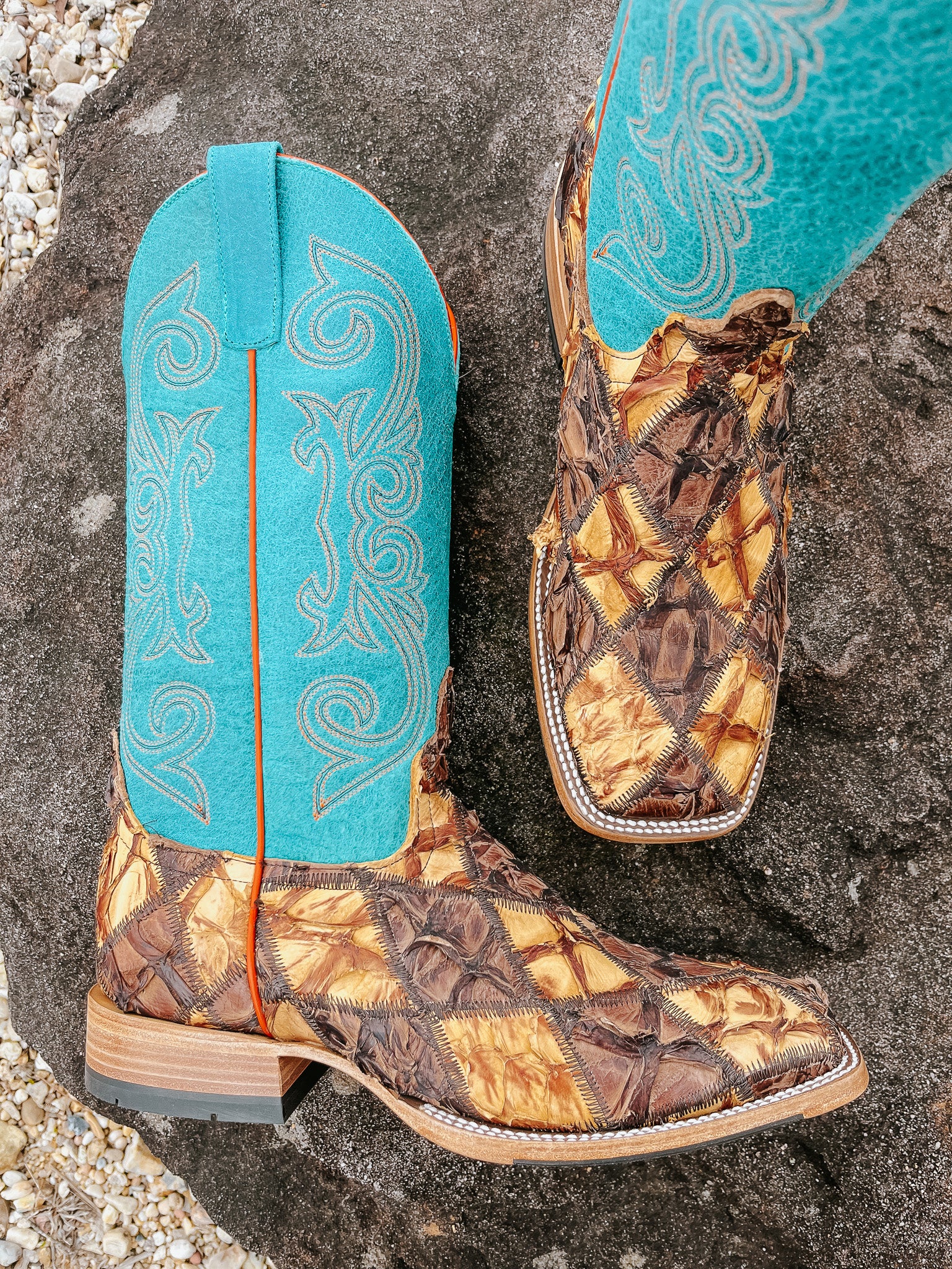 Men's Horse Power Patchwork Big Bass Cowboy Boots - Image 2