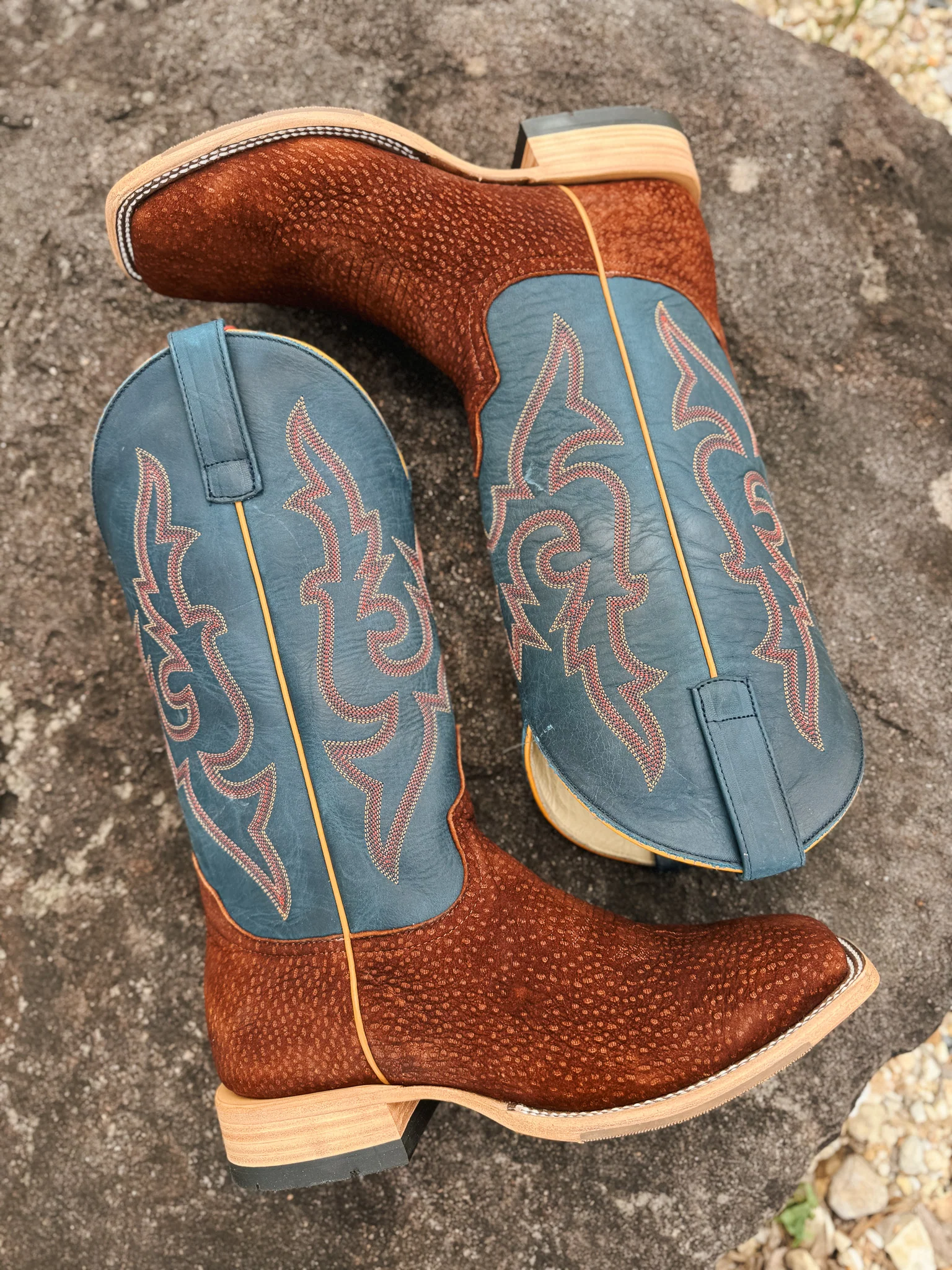 Men's Horse Power Top Hand Collection Rust Carpincho Western Boots - Image 4