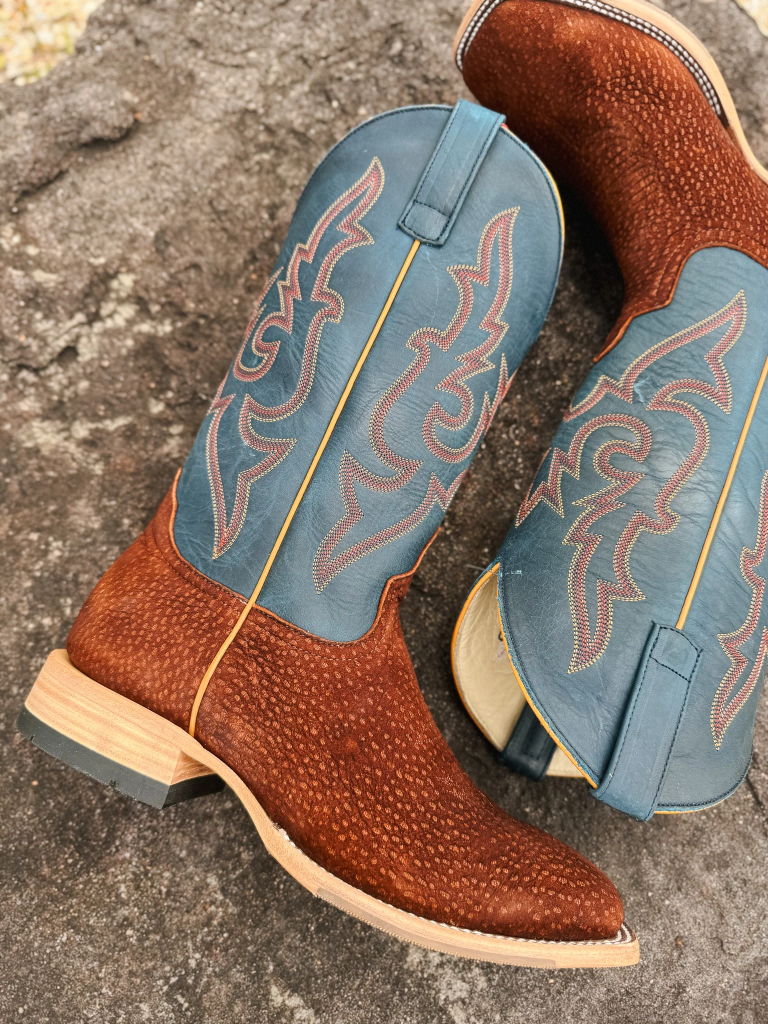 Men's Horse Power Top Hand Collection Rust Carpincho Western Boots - Image 6