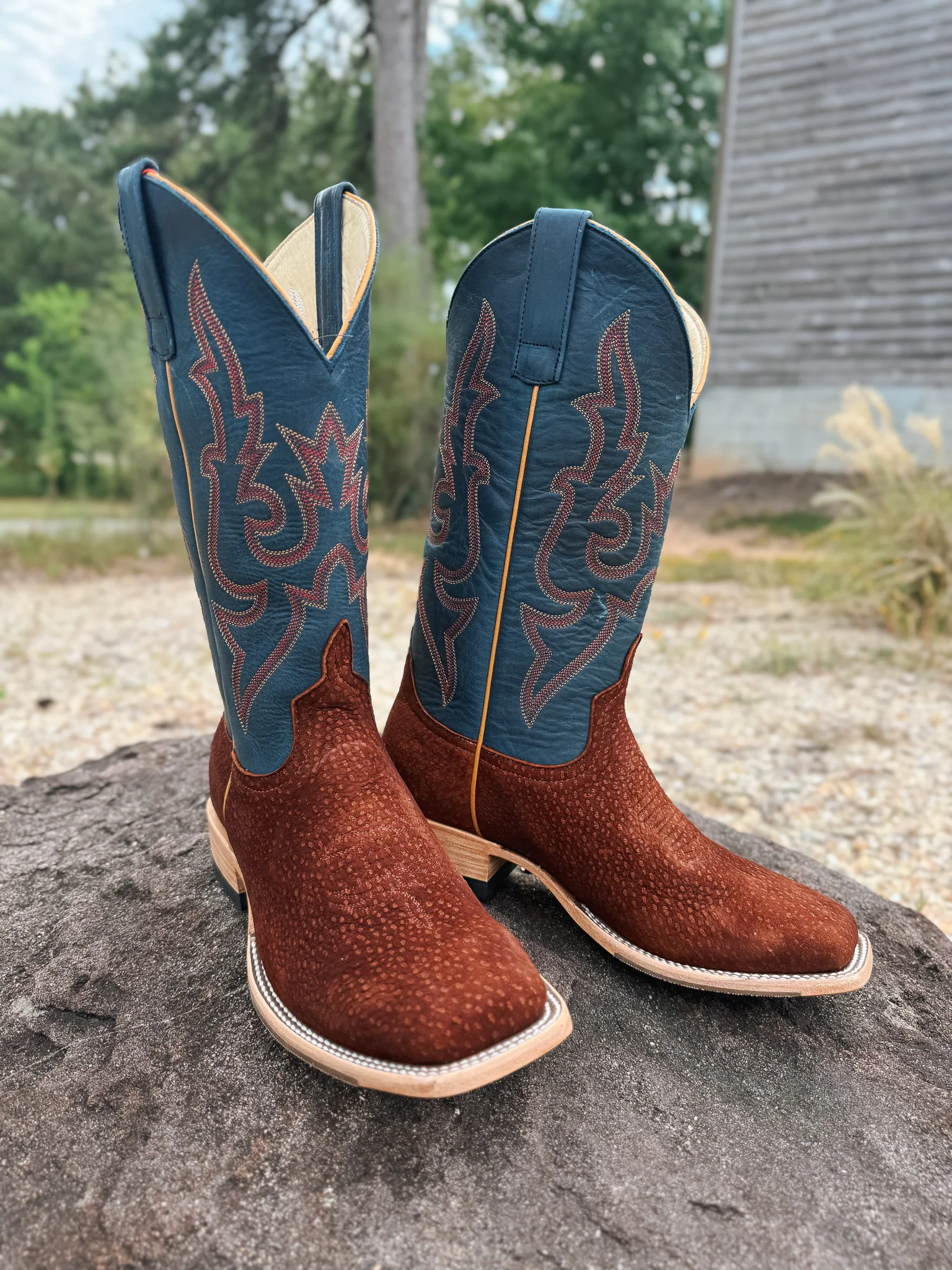 Men's Horse Power Top Hand Collection Rust Carpincho Western Boots - Image 9