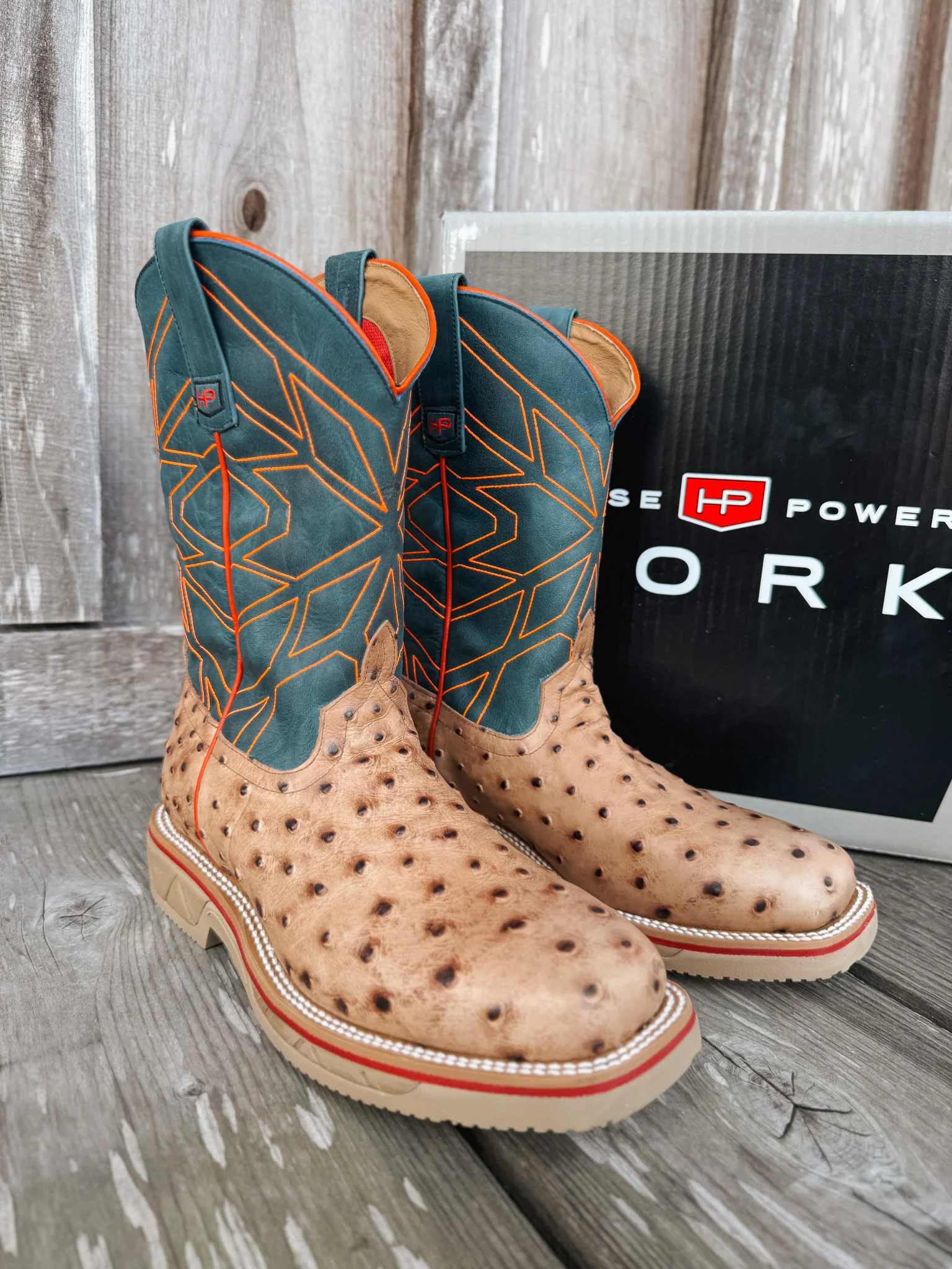 Men's Horse Power Oryx Impostrich Steel Toe Work Boots