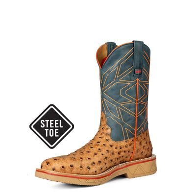 Men's Horse Power Oryx Impostrich Steel Toe Work Boots - Image 8