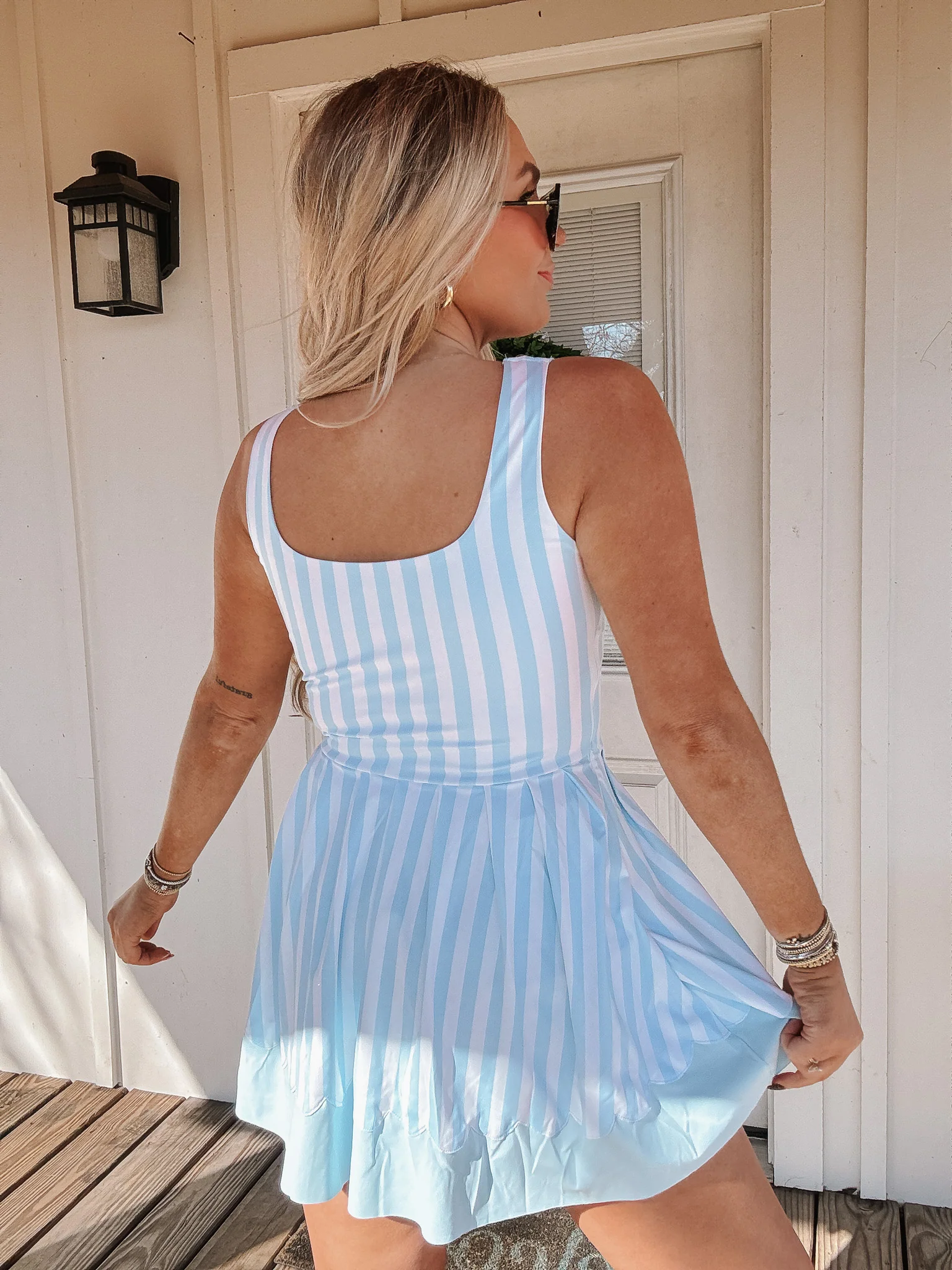 Sweet on Stripes Romper Dress - Image 7