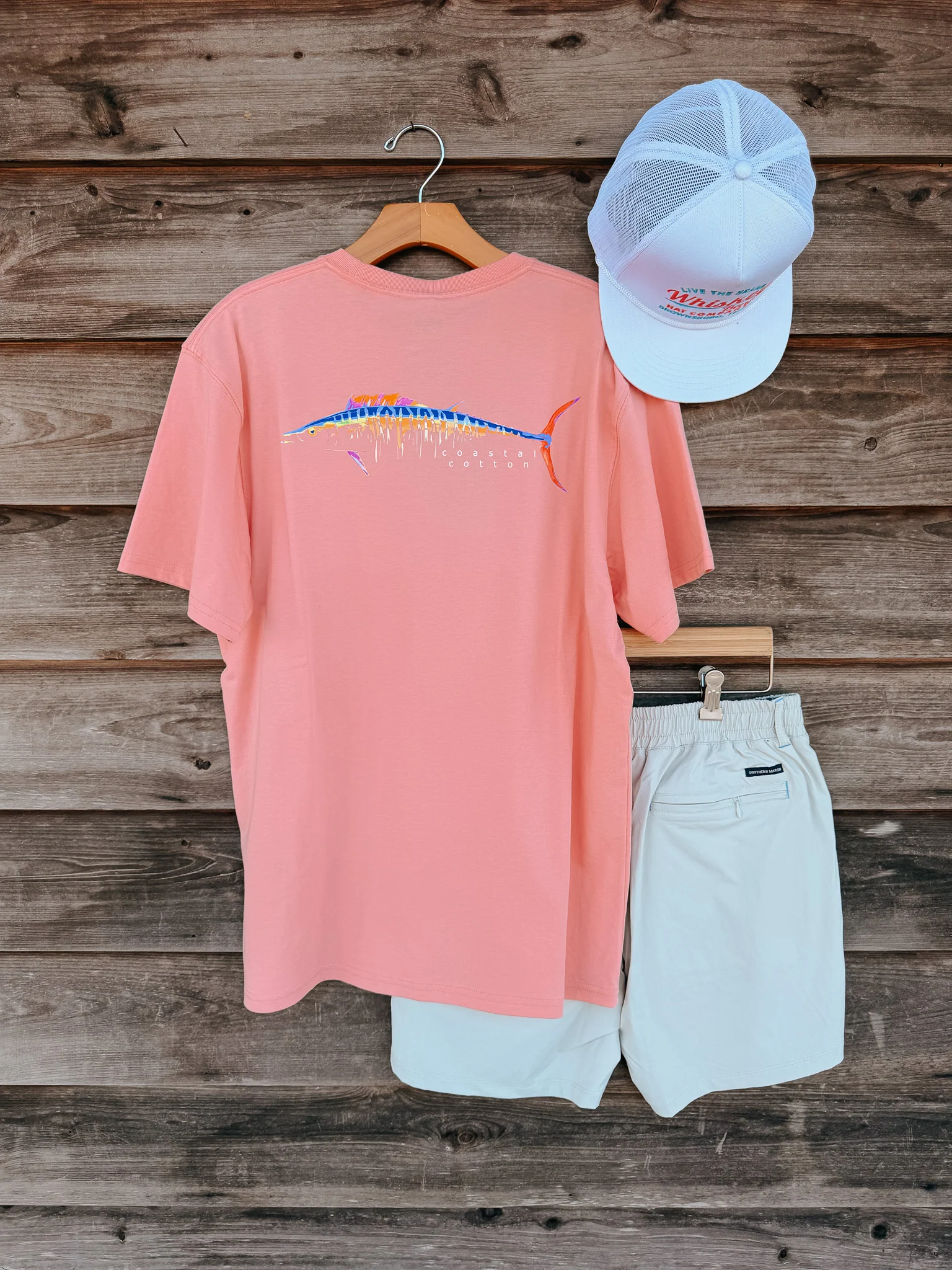 Men's Coastal Cotton Wahoo T-Shirt - Watermelon