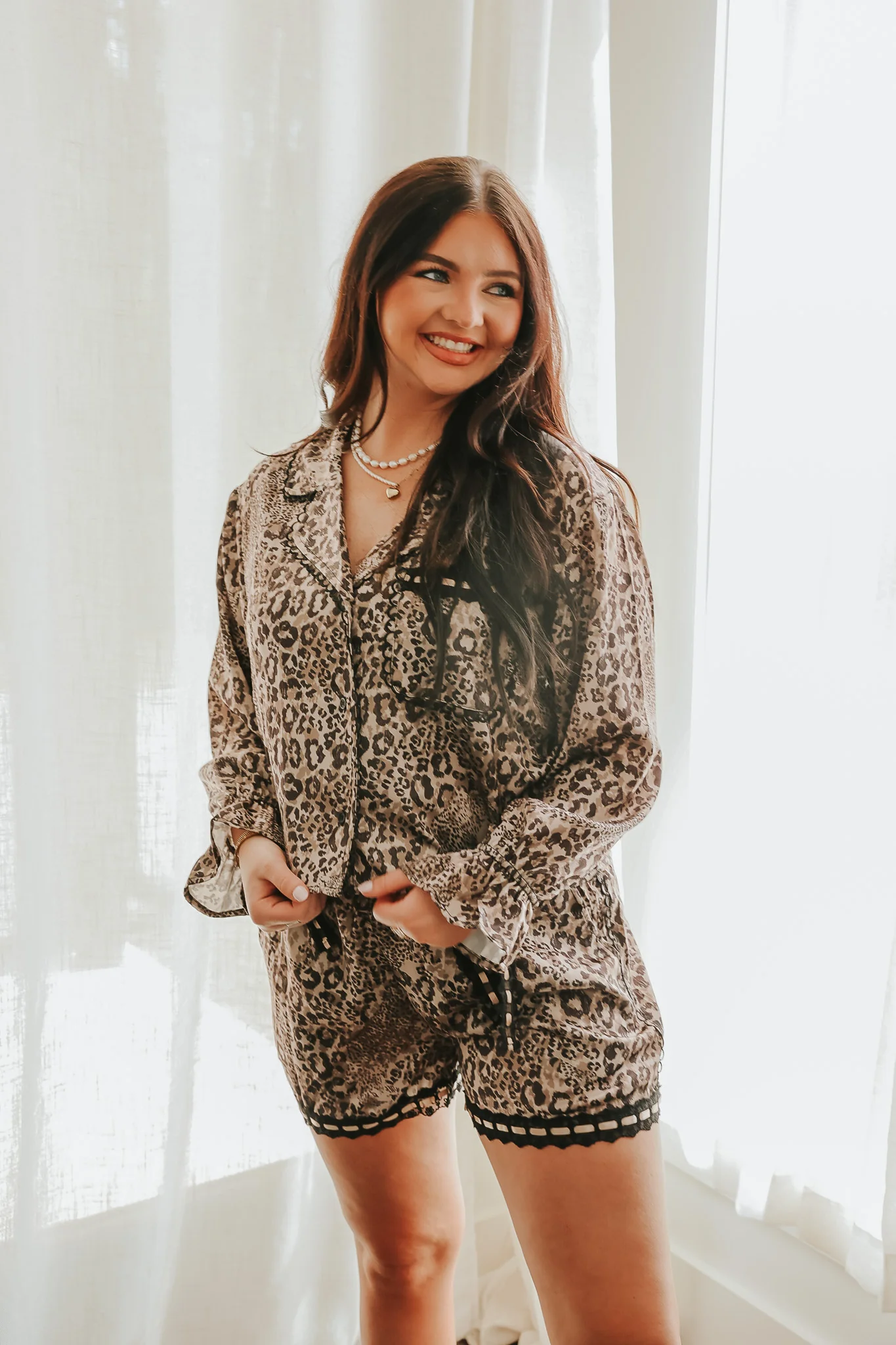 Fierce Dreams Mocha Black Pajama Set - Image 8