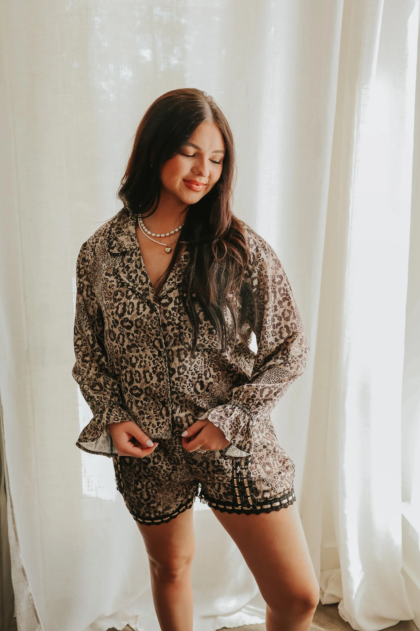 Fierce Dreams Mocha Black Pajama Set - Image 9