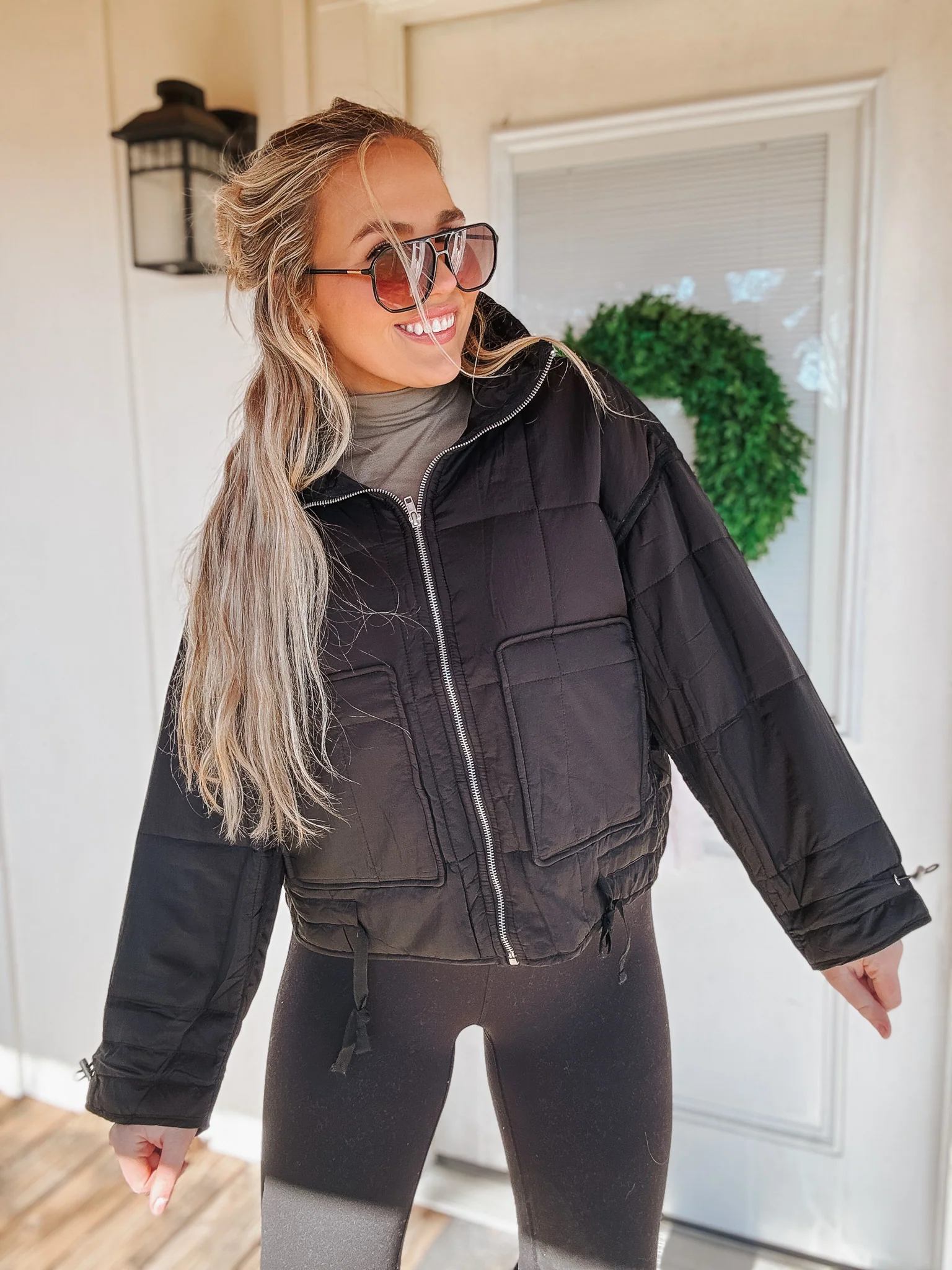 Winter Weather Black Puffer Jacket - Image 3