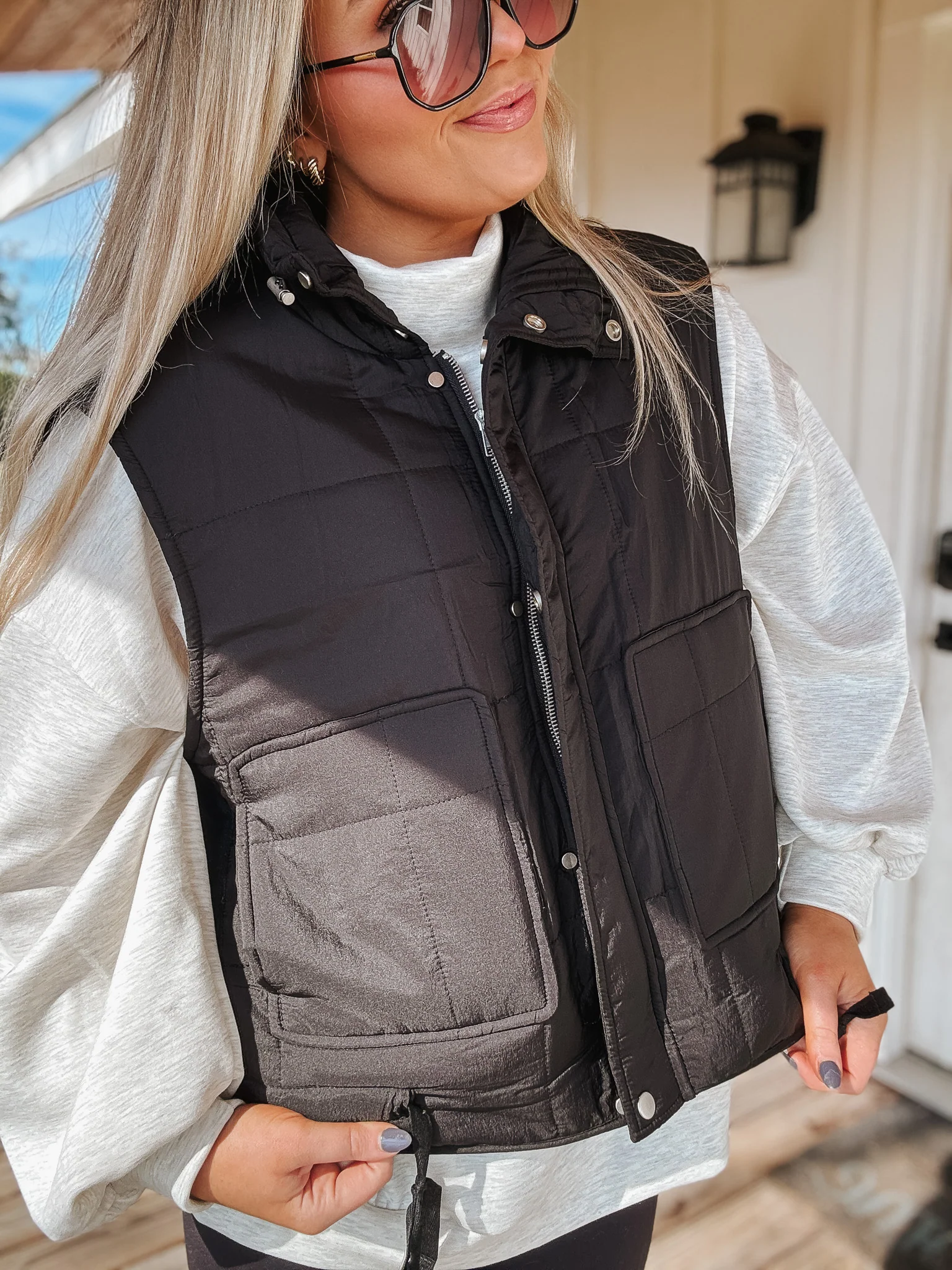 Cedar Creek Black Puffer Vest - Image 2