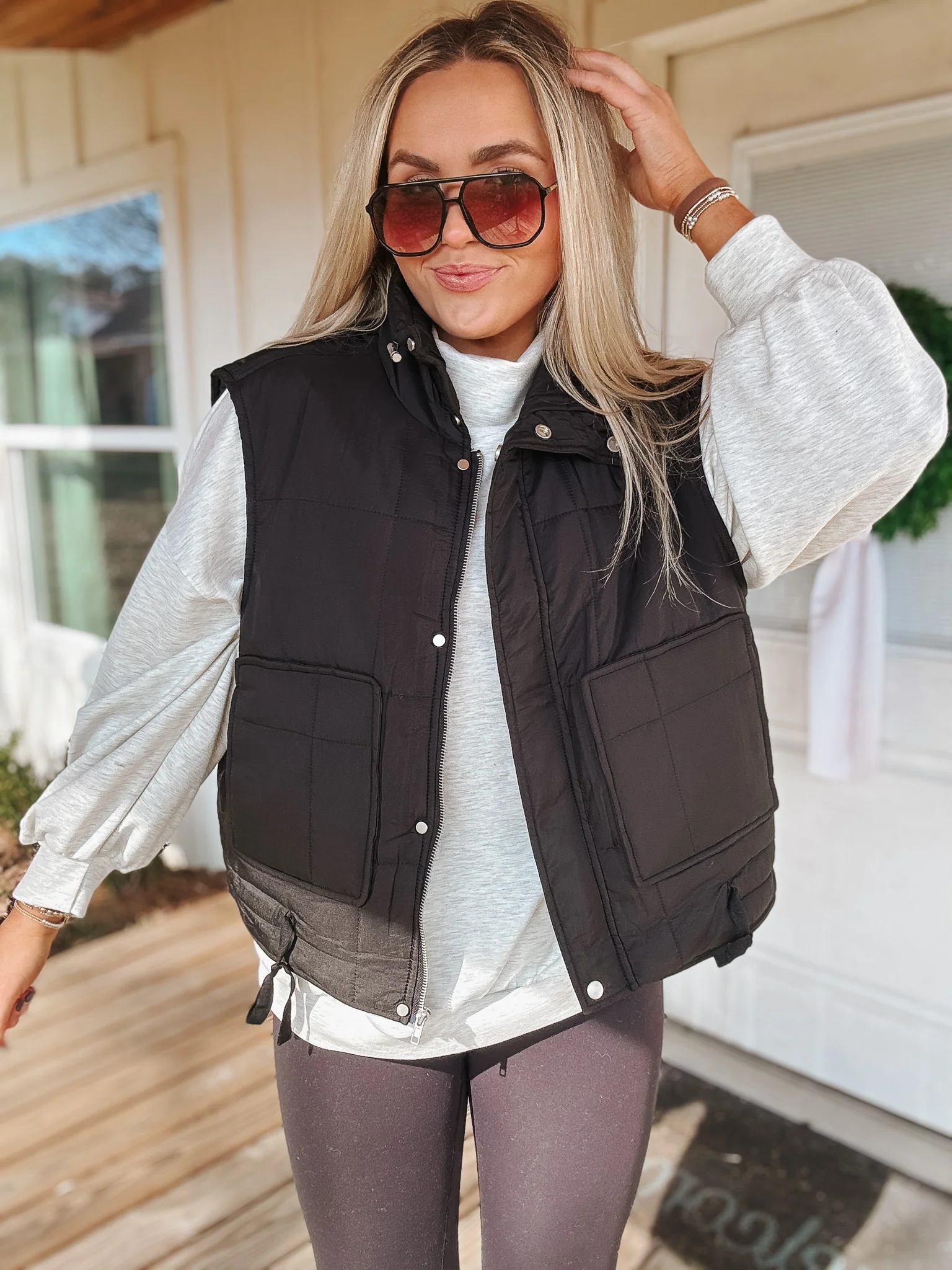 Cedar Creek Black Puffer Vest - Image 3