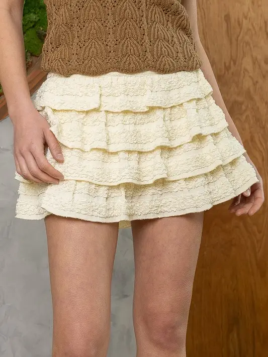 Unmistakably You Lace Ruffle Skort - Image 6