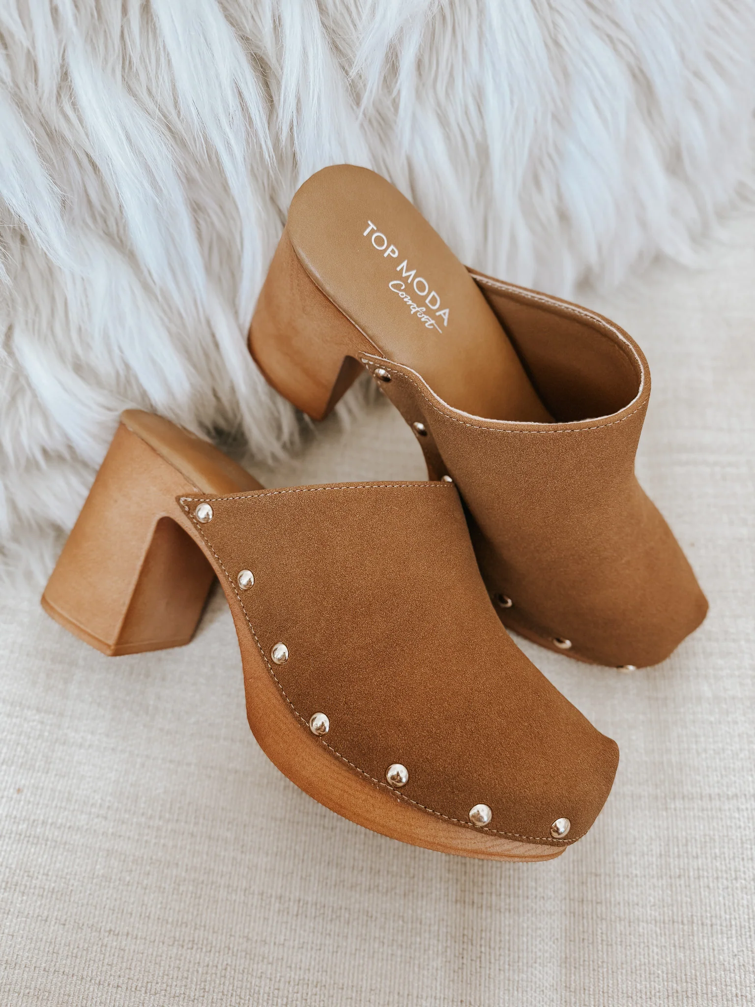 The Abbey Studded Wood Clog - Image 11