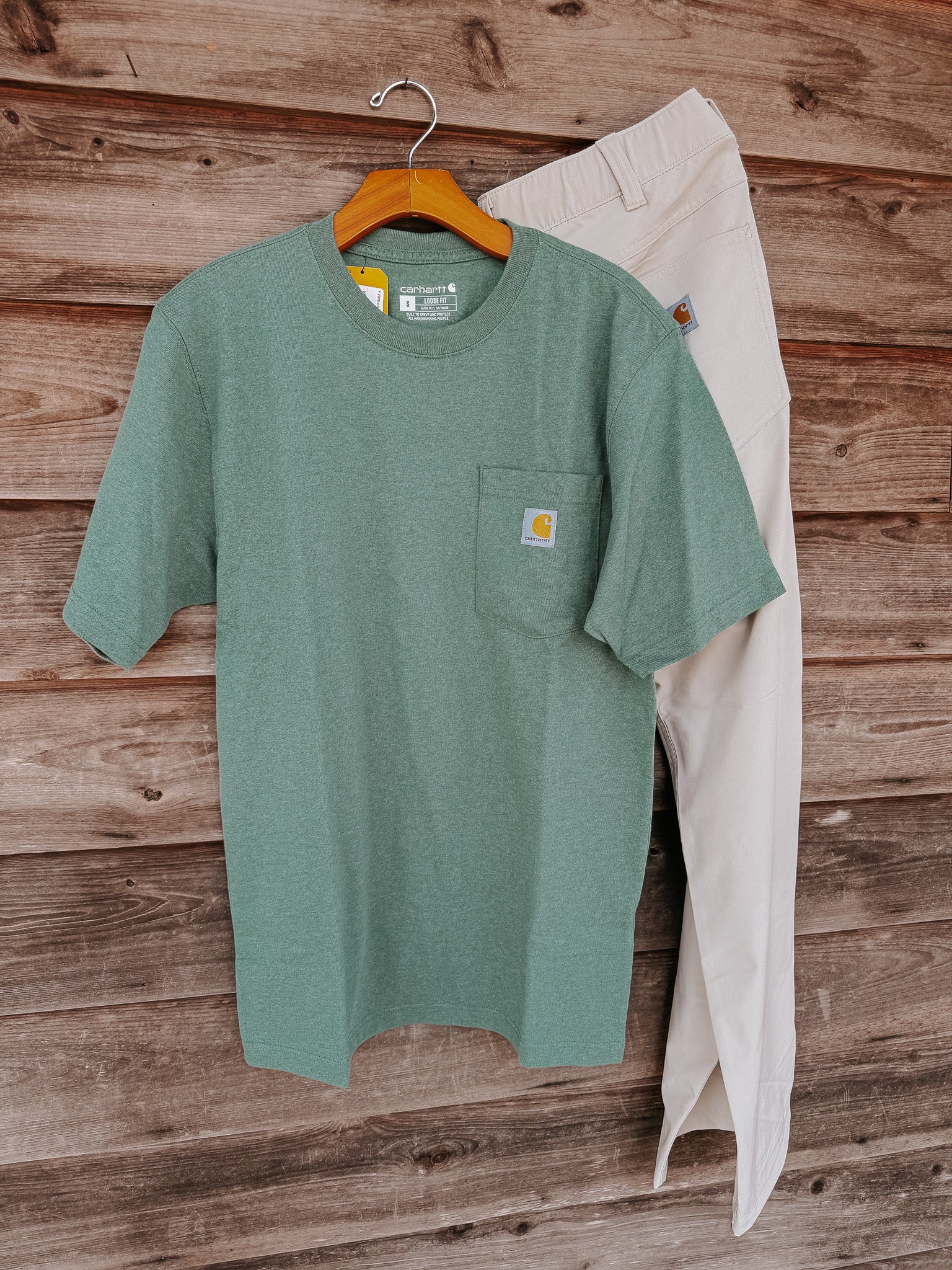 Carhartt K87 Loose Fit T-Shirt in Green Slate Heather