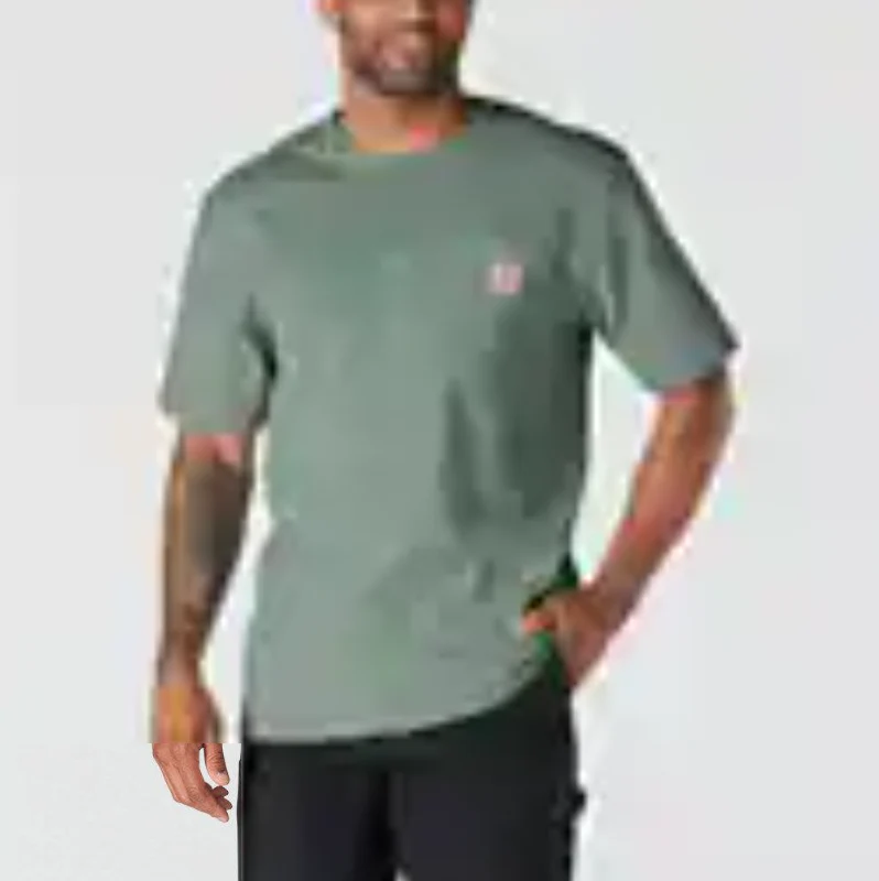 Carhartt K87 Loose Fit T-Shirt in Green Slate Heather - Image 3