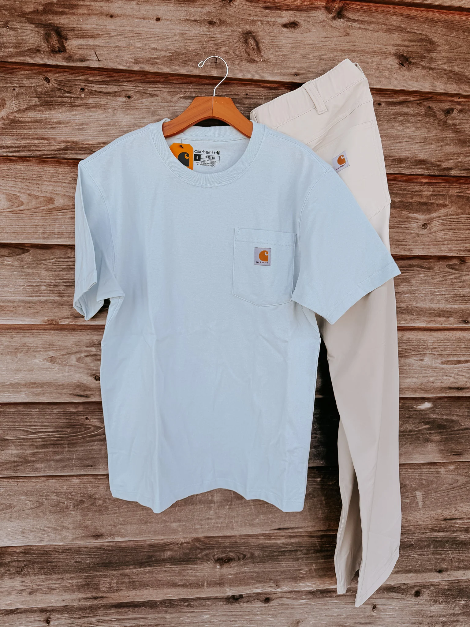 Carhartt Men's K87 Loose Fit T-Shirt in Early Fog