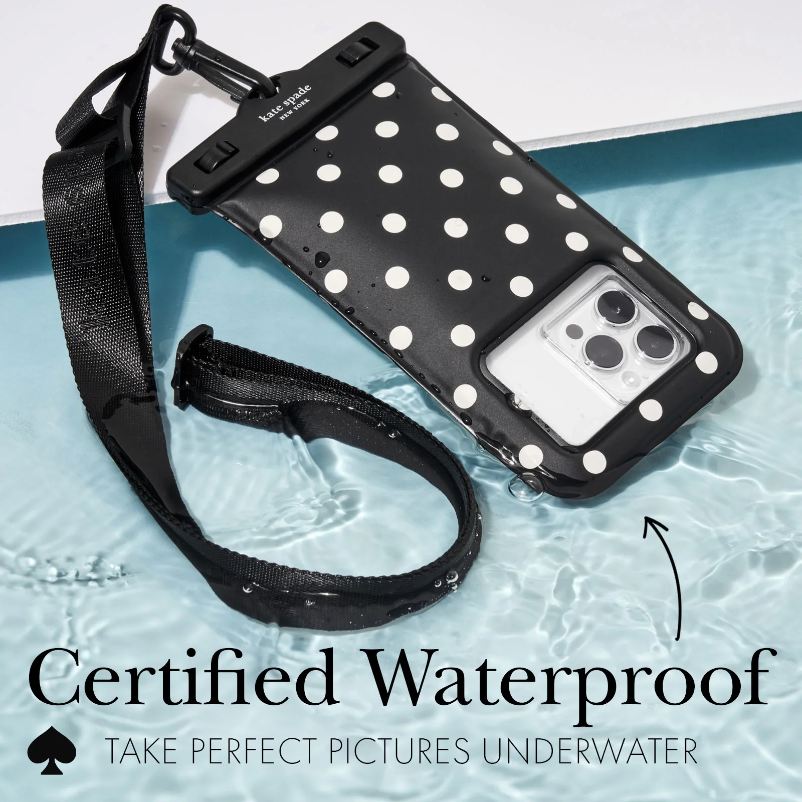Kate Spade Waterproof Phone Pouch - Polka Dot - Image 9