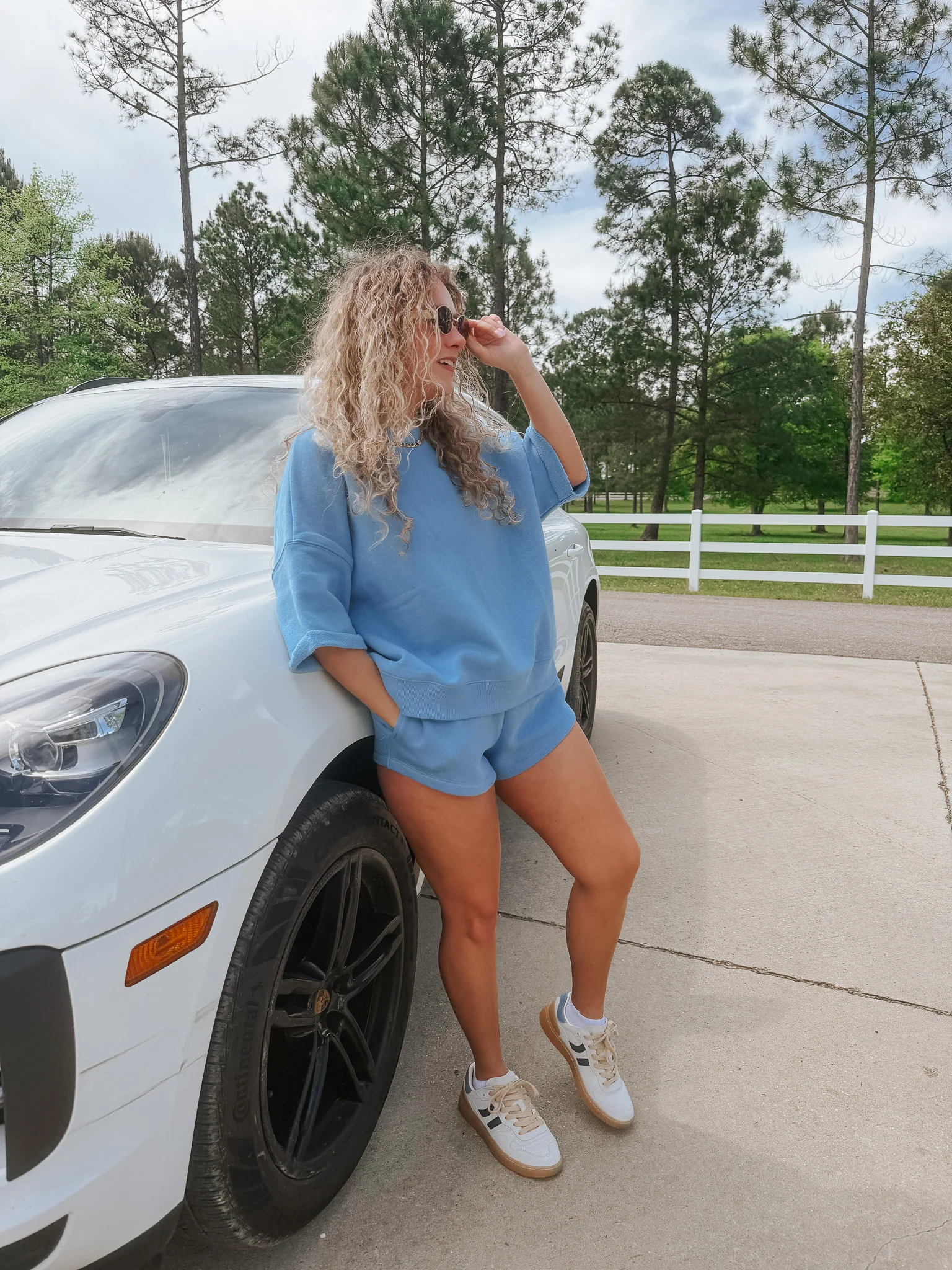 Comfort in Malibu Sweat Set in Light Blue - Image 6