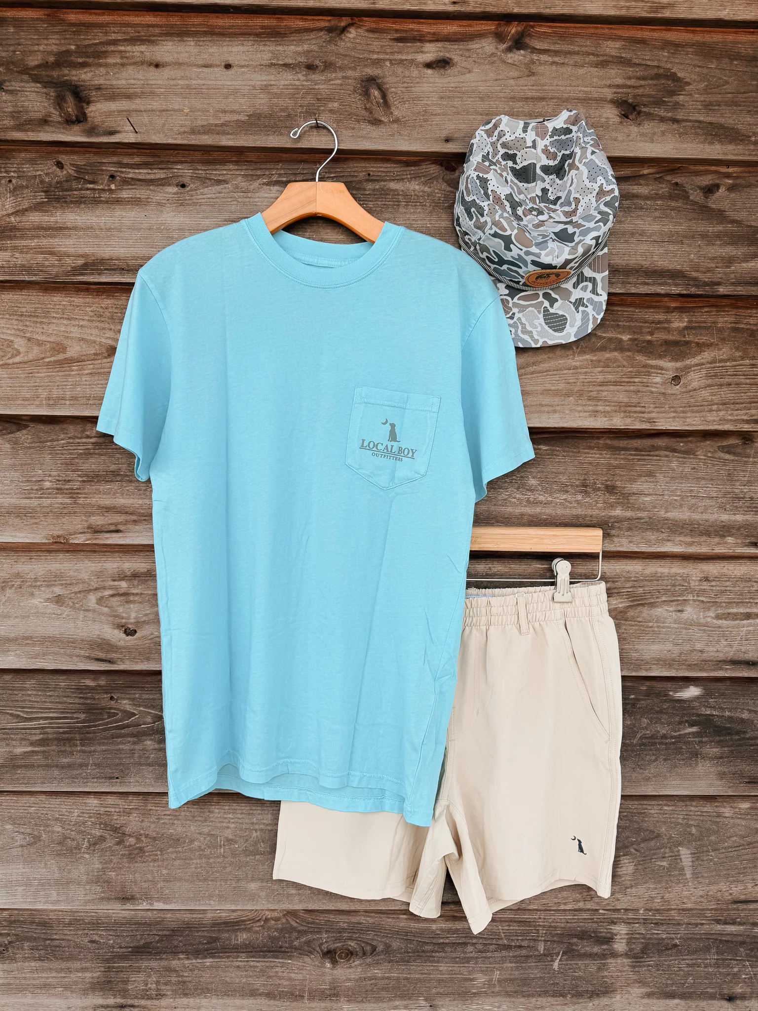 Local Boy Fish Camo Diamond Crest T-Shirt - Image 5